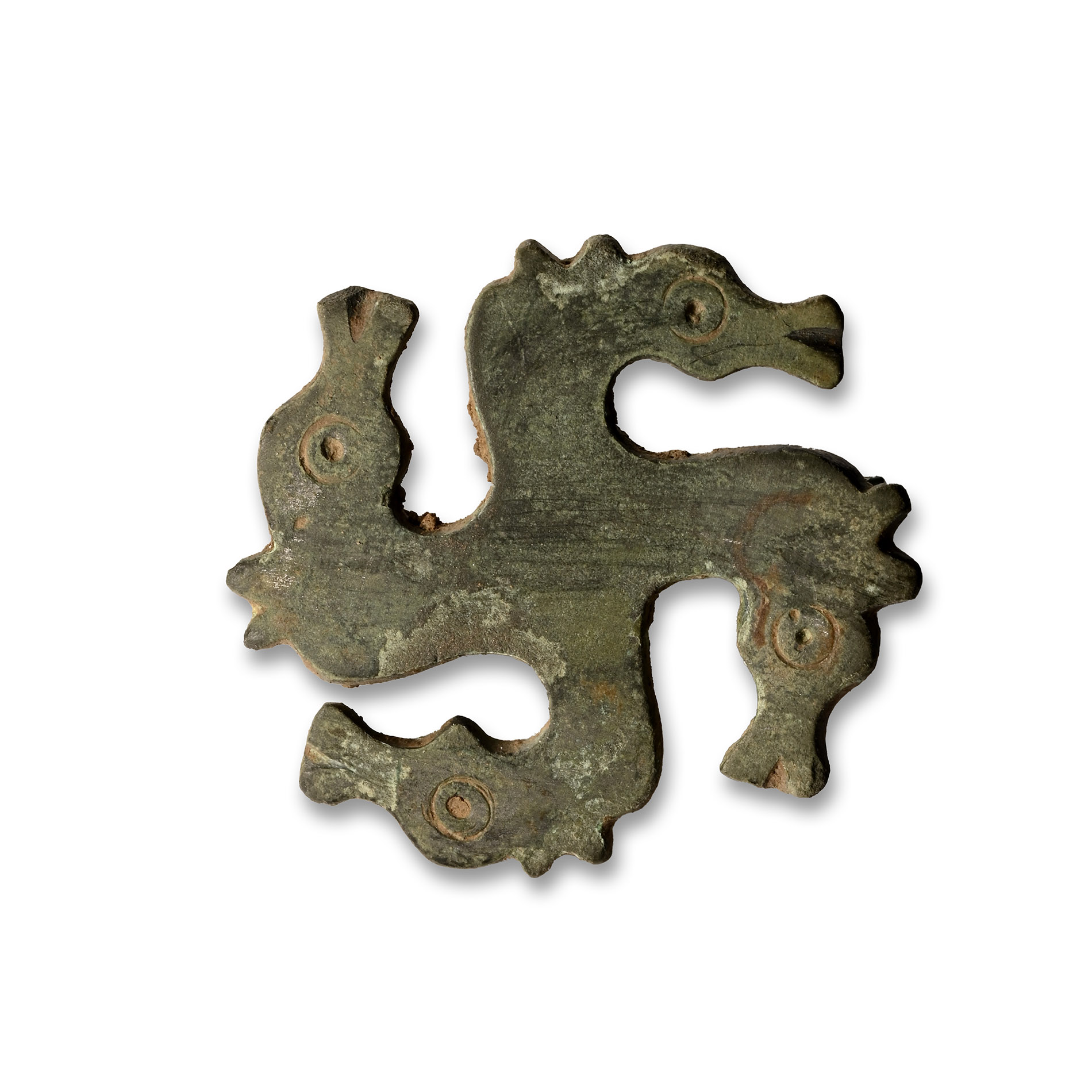 Roman Bronze Horse Whorl Brooch