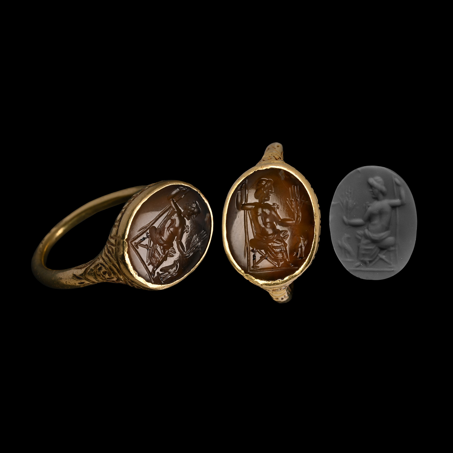 Stuart Period Gold Ring with Jupiter Gemstone