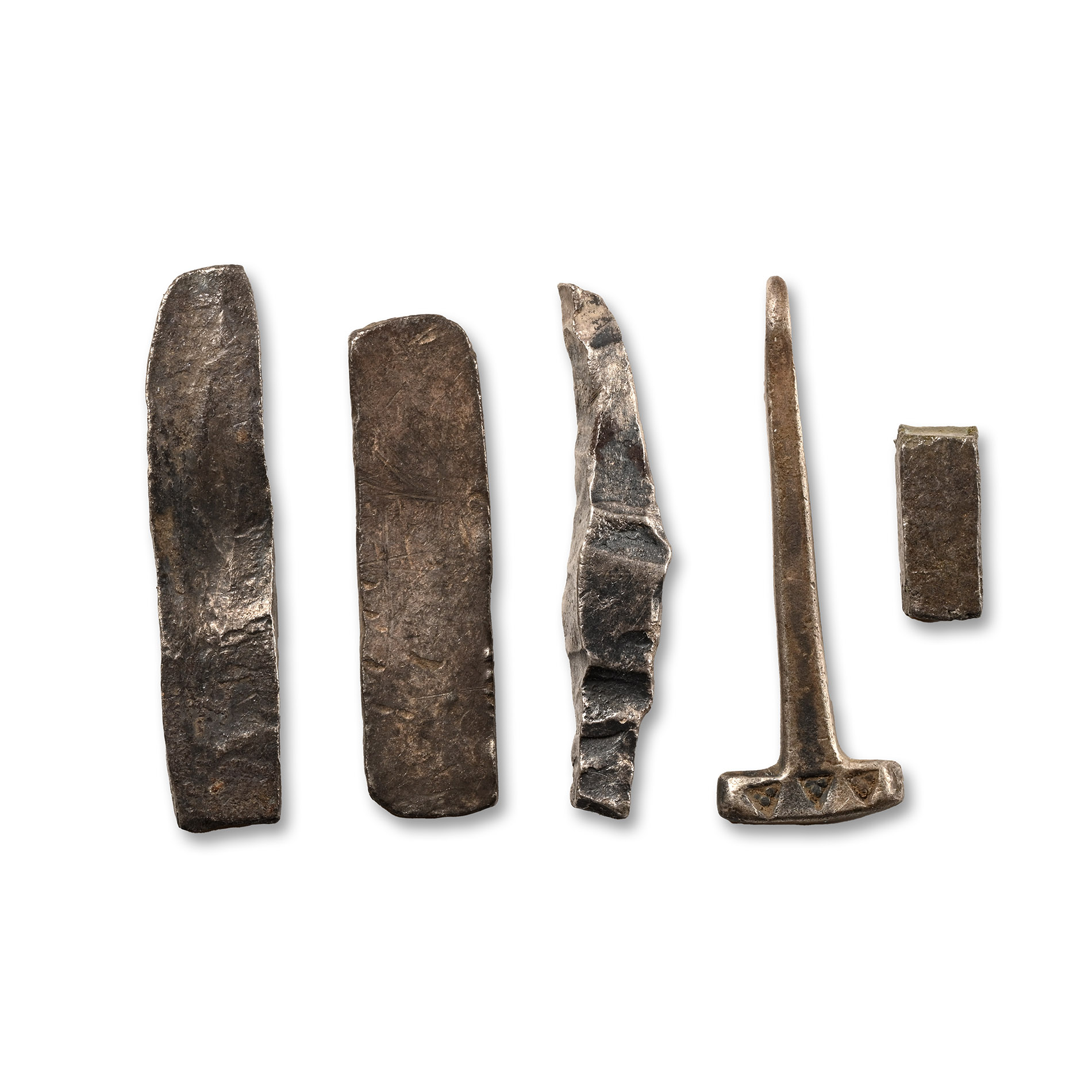 Viking Age Silver Bar and Hammer Group