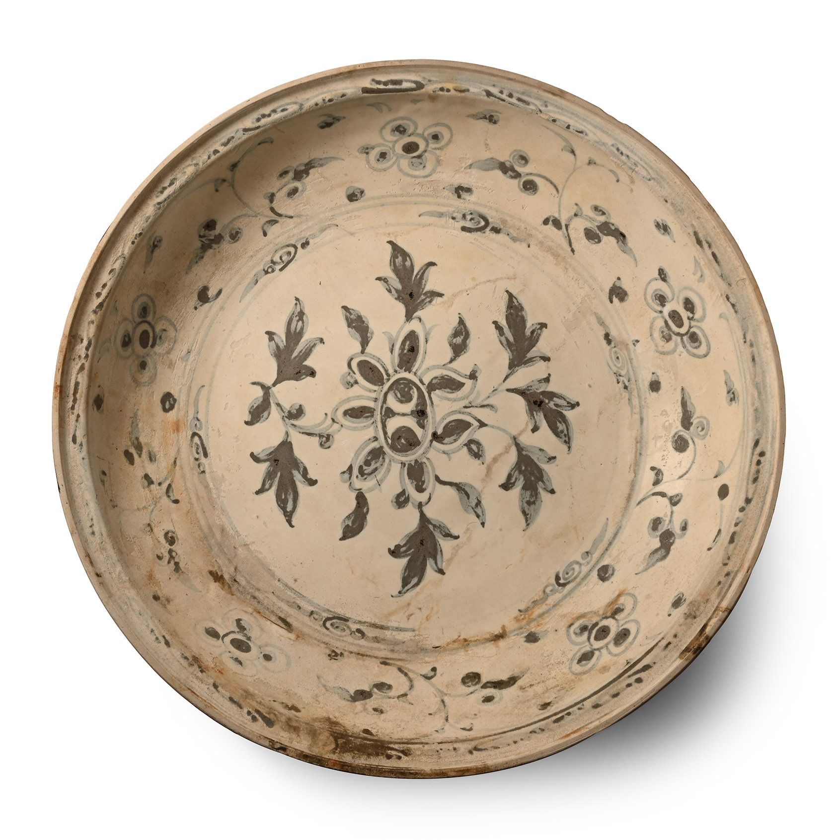 Massive Hoi An Shipwreck Glazed Blue and White Dish