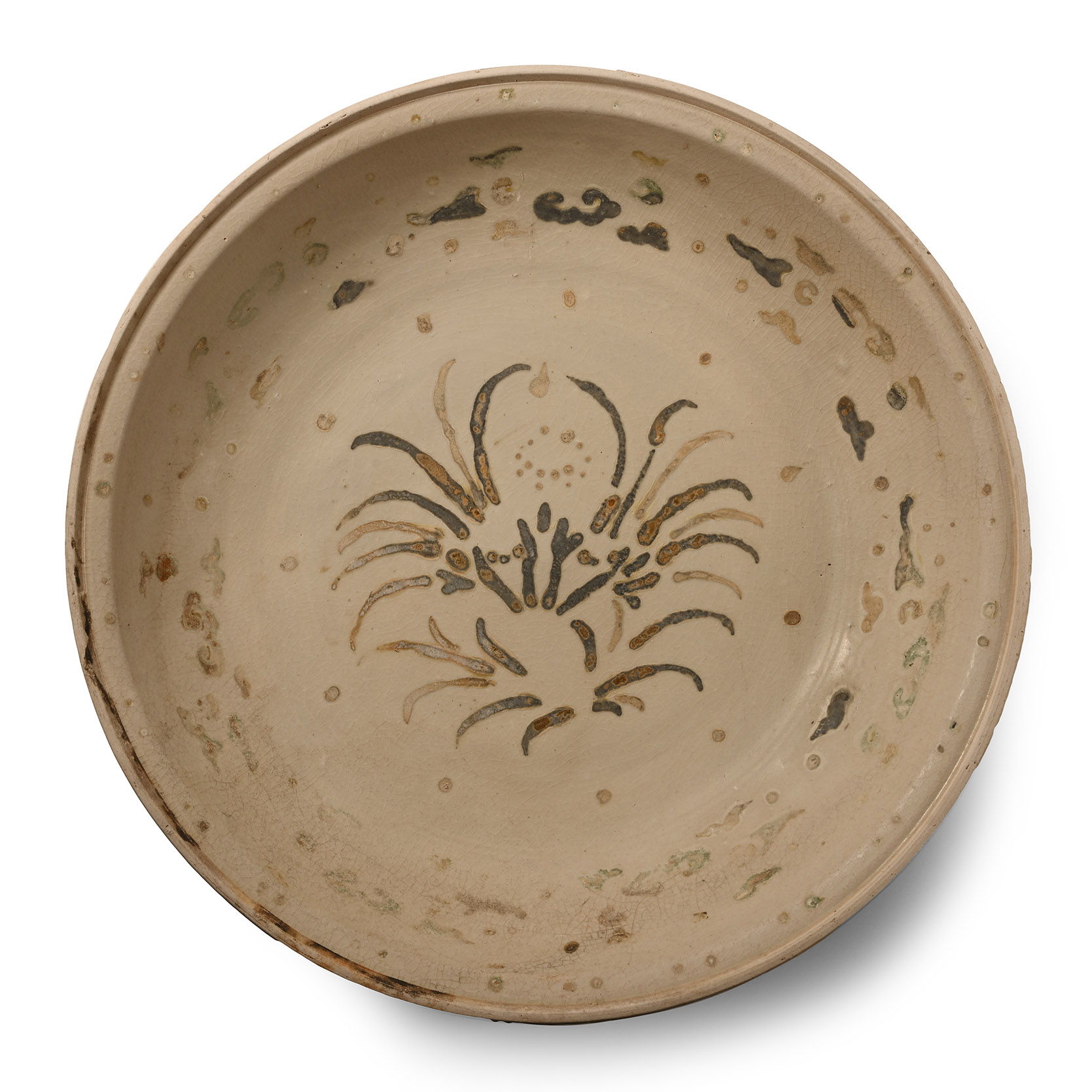 Very Large Hoi An Shipwreck Glazed Blue and White Dish