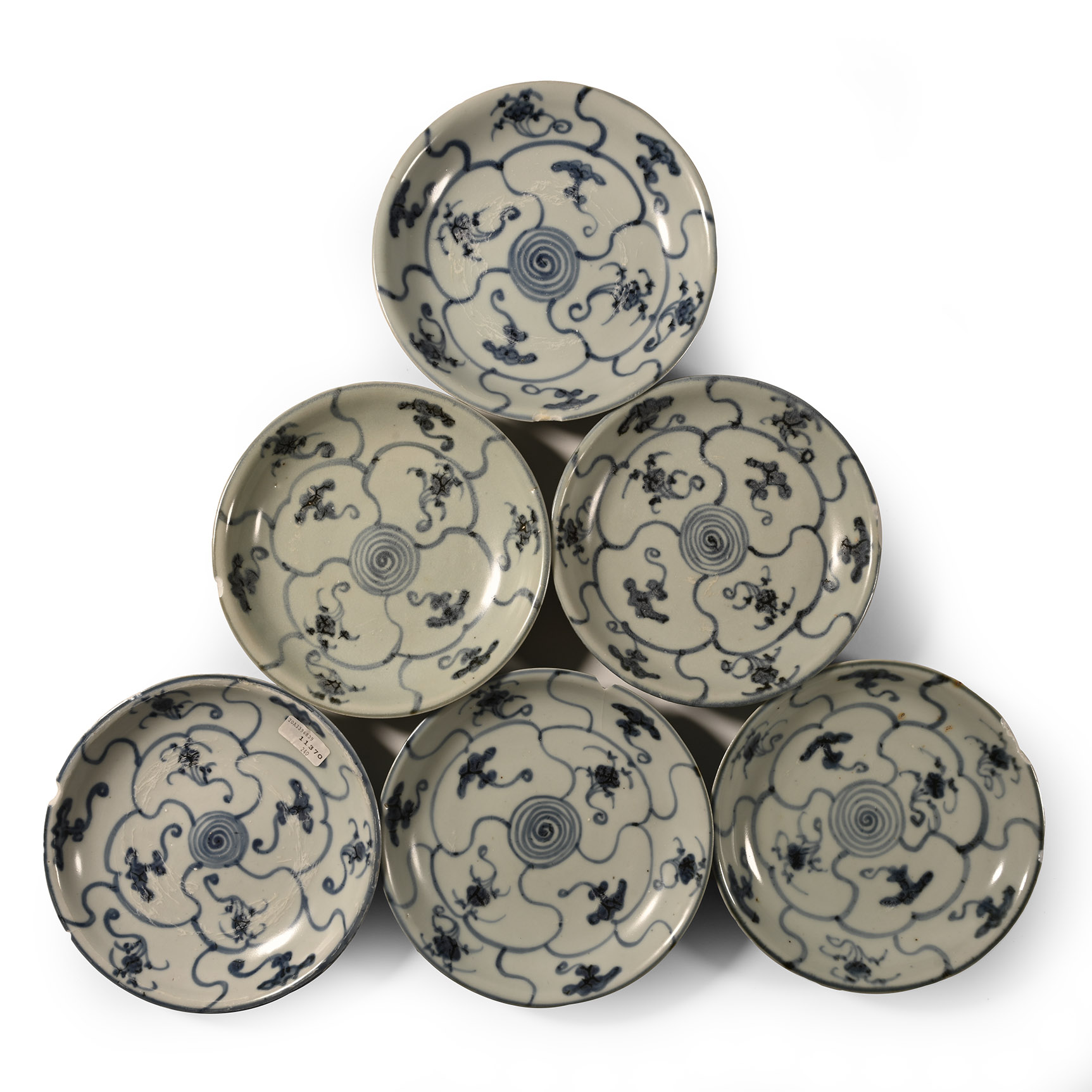 Tek Sing Treasure Shipwreck Glazed Blue and White Dish Set