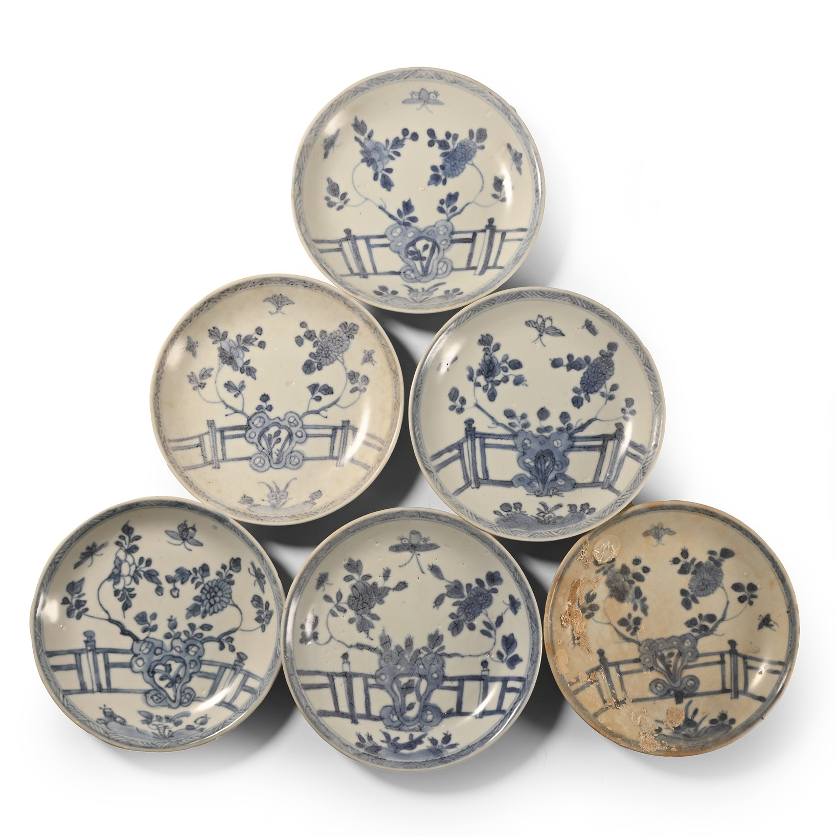 Ca Mau Cargo Shipwreck Glazed Blue and White Saucer Set