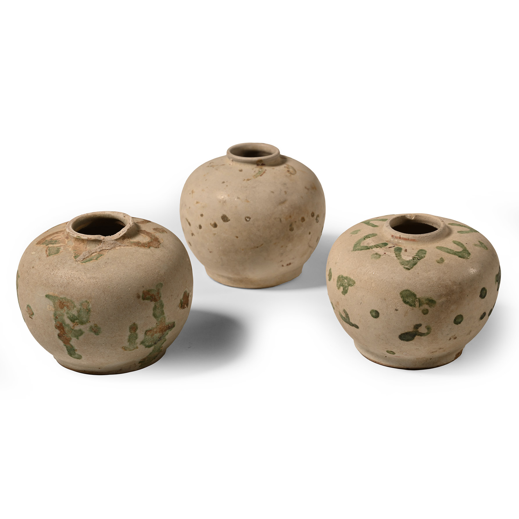 Hoi An Cargo Shipwreck Glazed Polychrome Jarlet Group