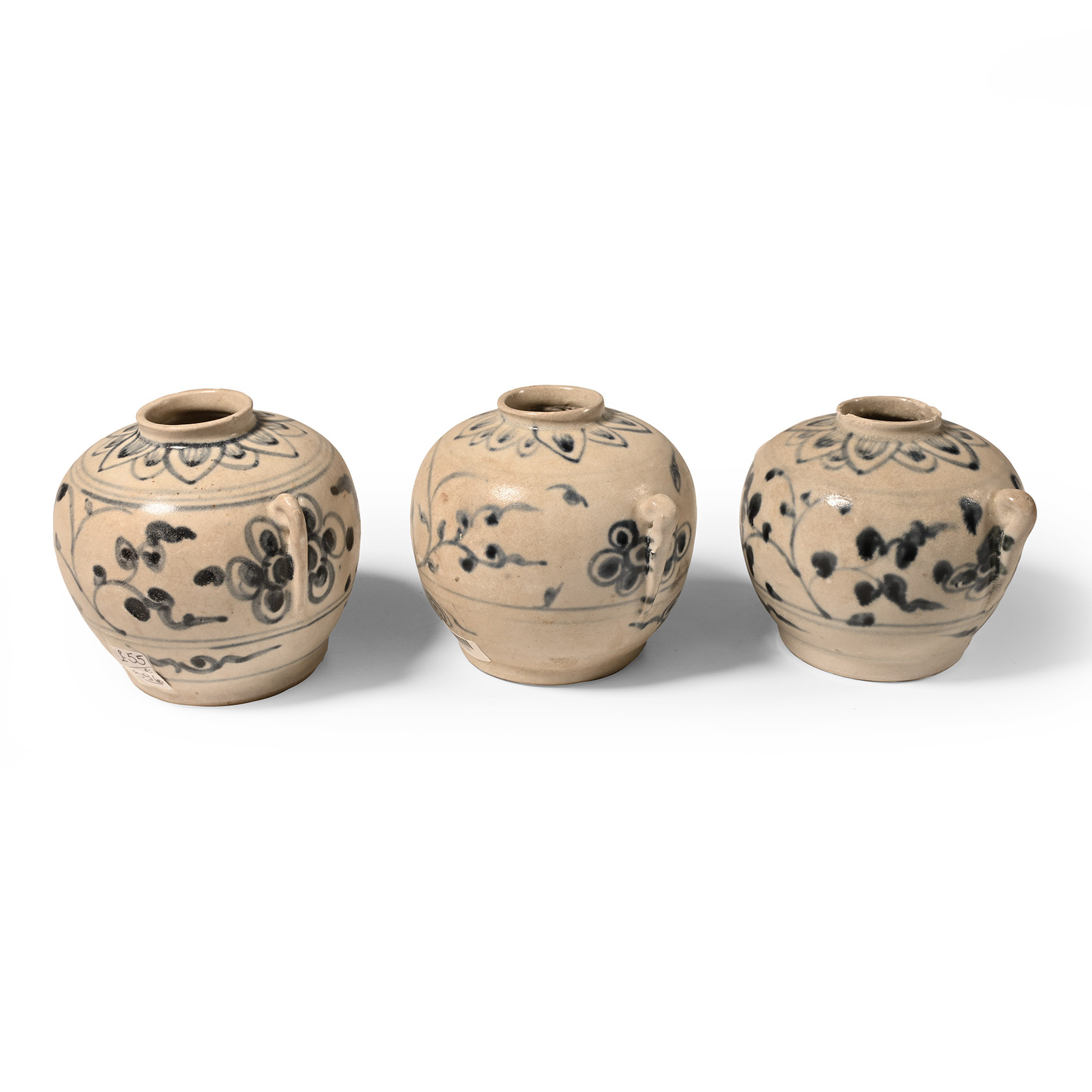 Hoi An Cargo Shipwreck Glazed Blue and White Jarlet Group