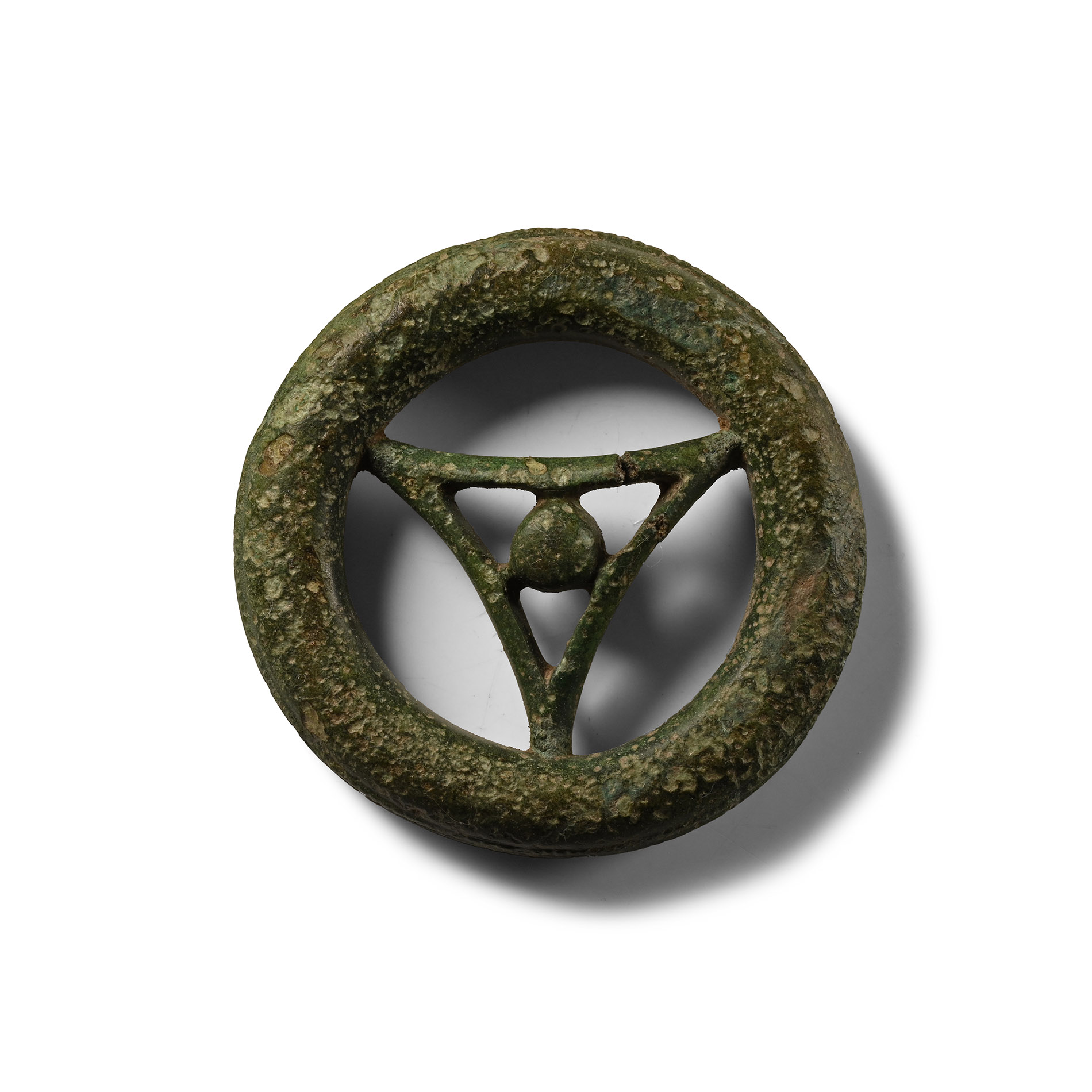 Iron Age Celtic Bronze Trefoil Horse Harness Strap Junction