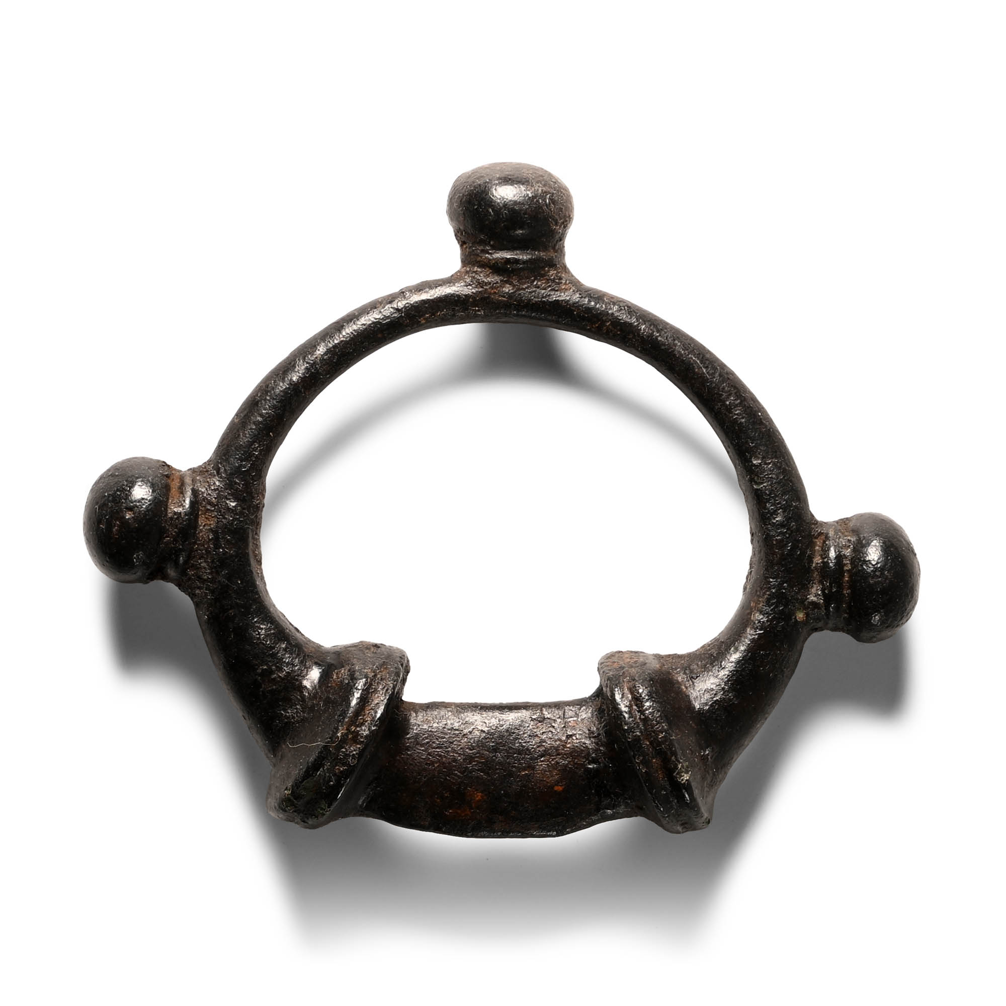Iron Age Celtic Bronze Tri-Lobed Chariot Teret Ring