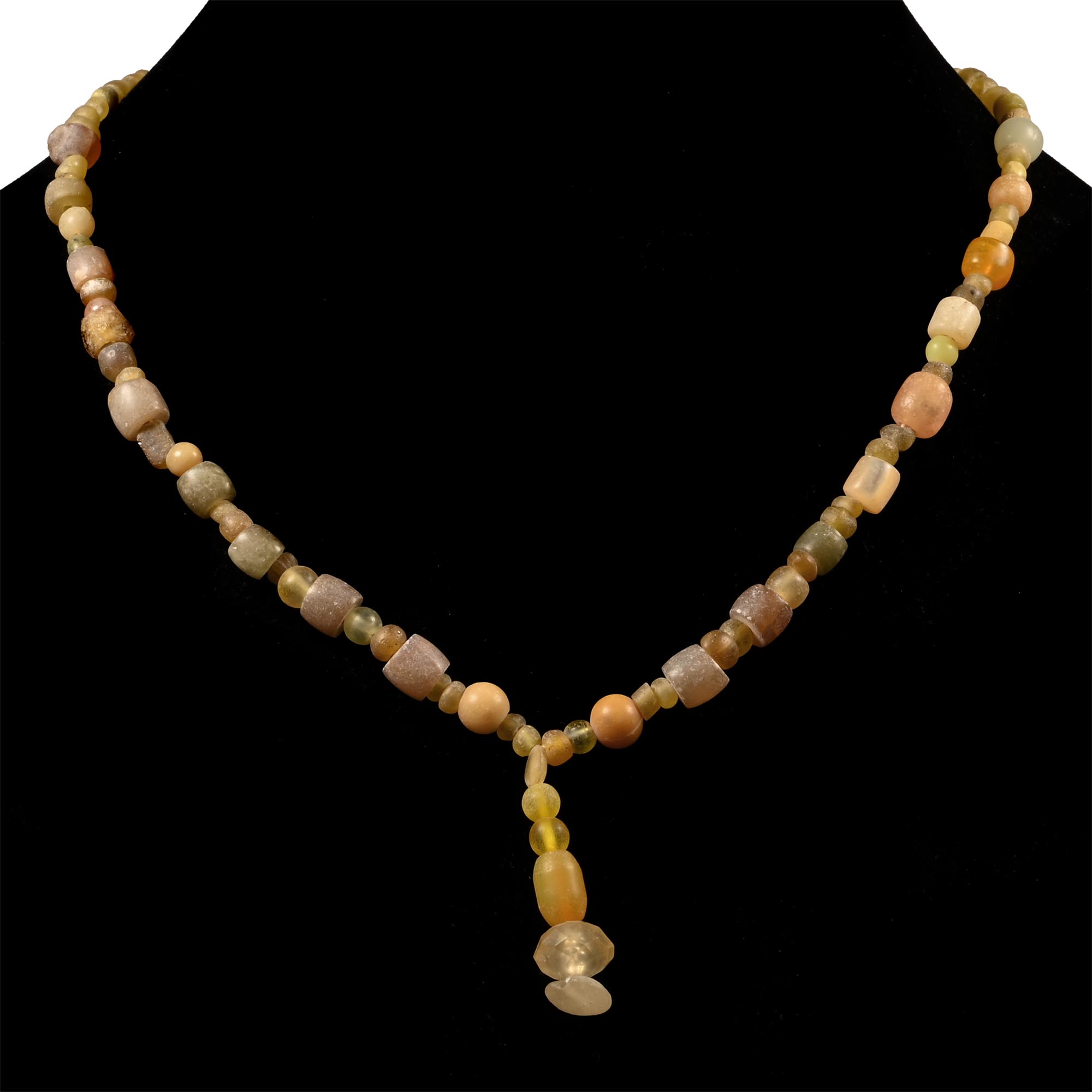 Roman Stone and Glass Bead Necklace String