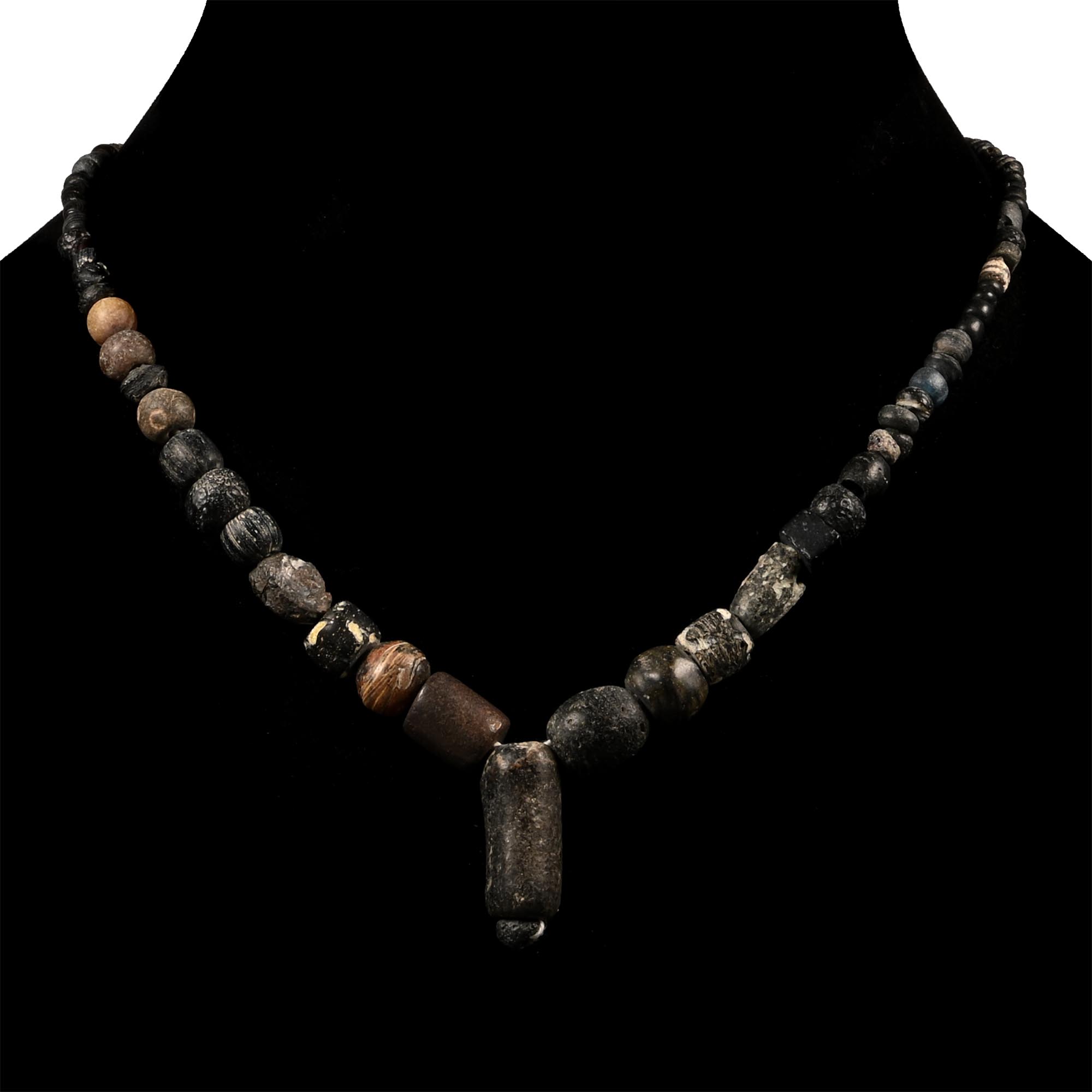 Roman Glass and Stone Bead Necklace String