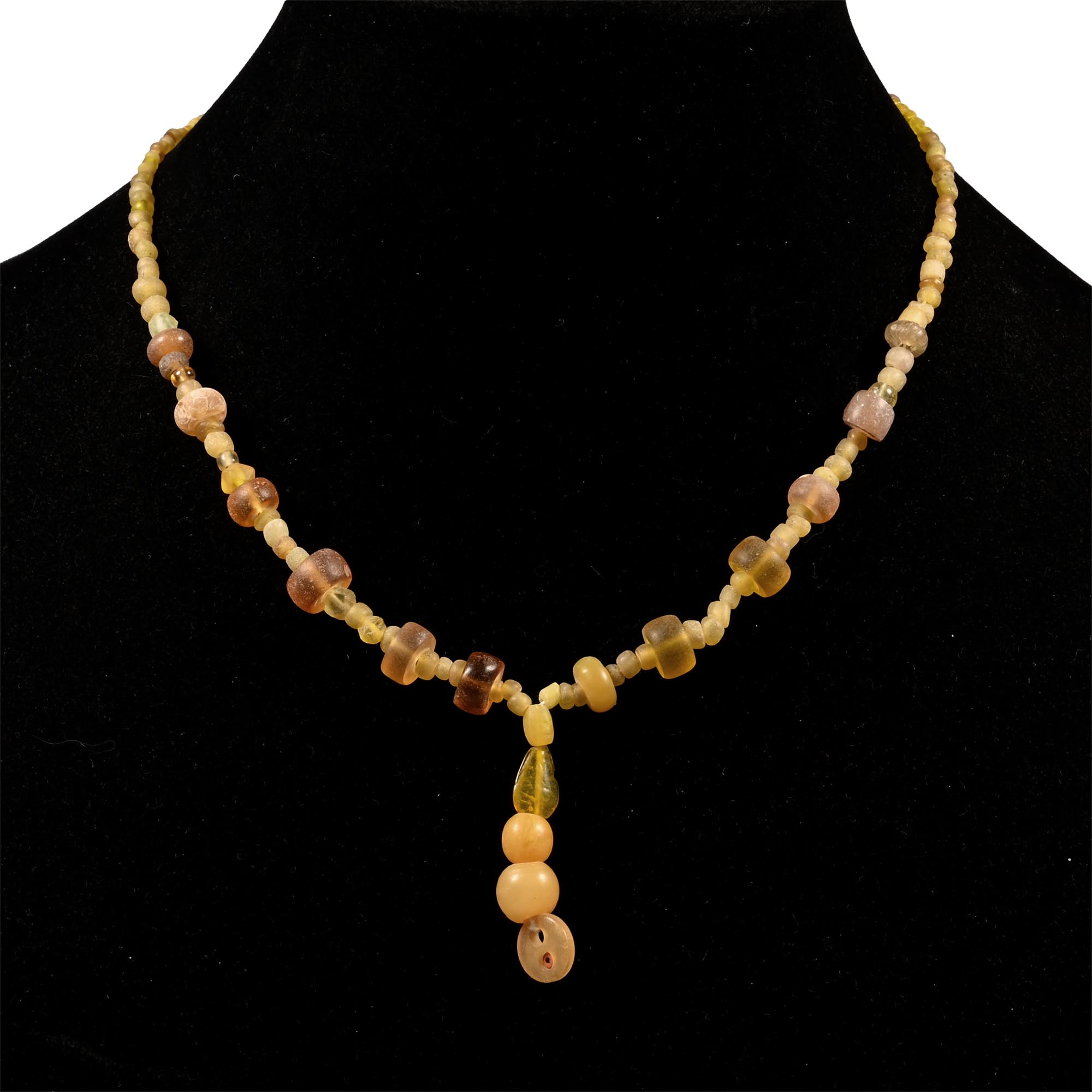 Roman Stone and Glass Bead Necklace String