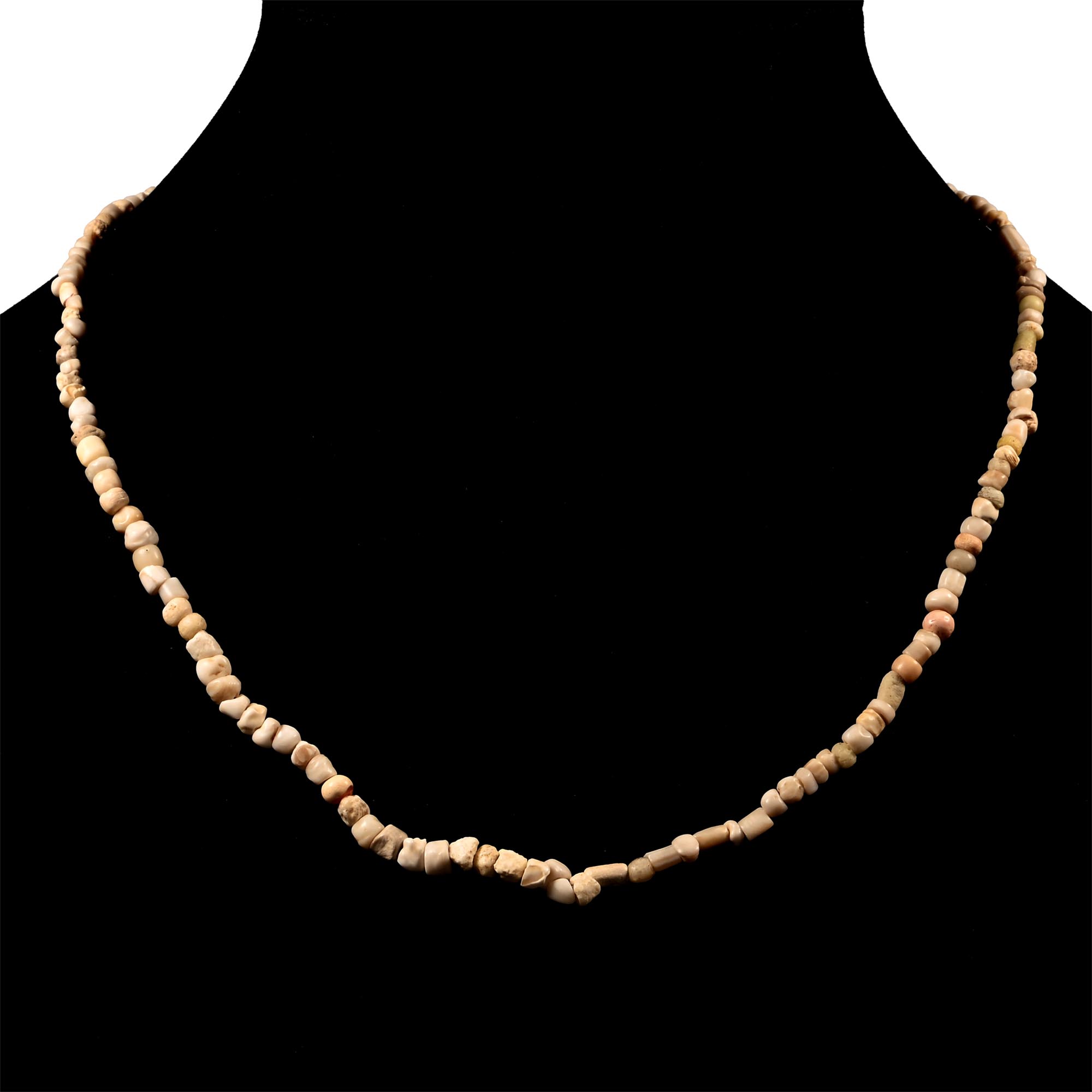 Western Asiatic Glass, Shell and Stone Bead Necklace String