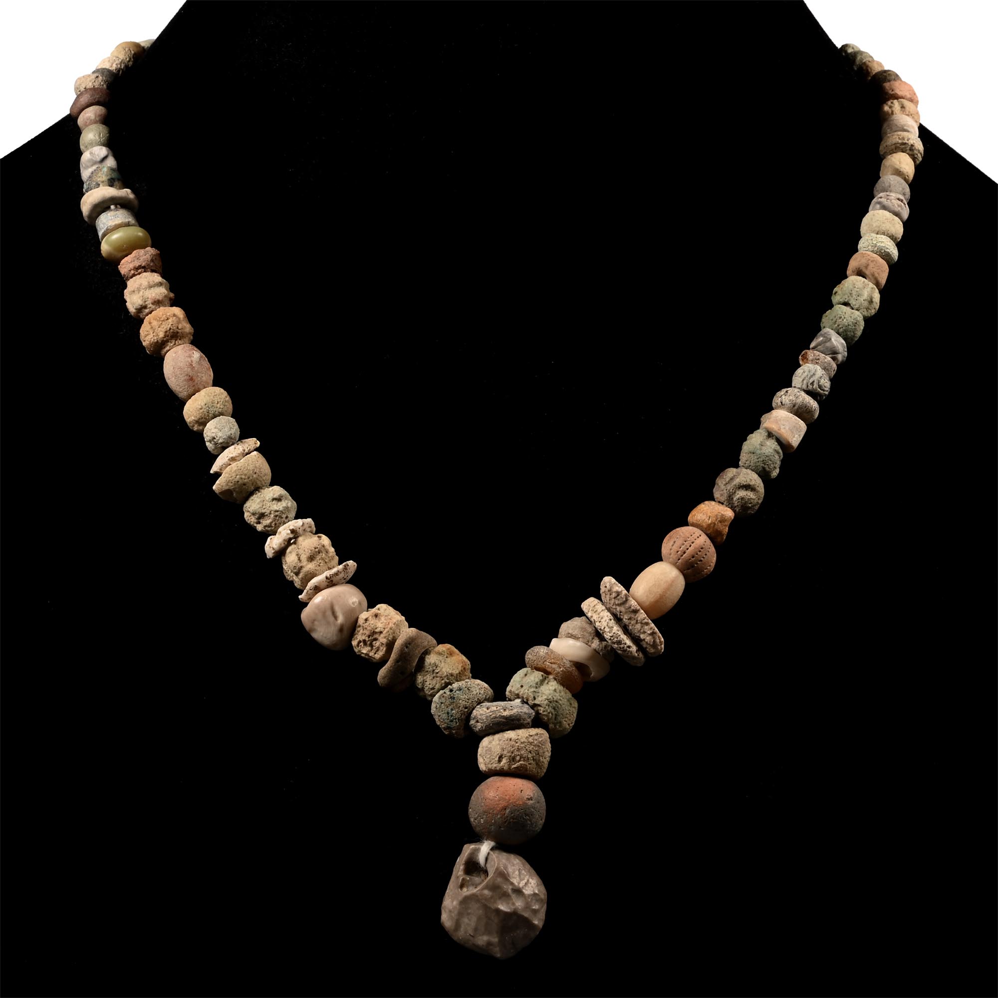 Western Asiatic Glass and Faience Bead Necklace String