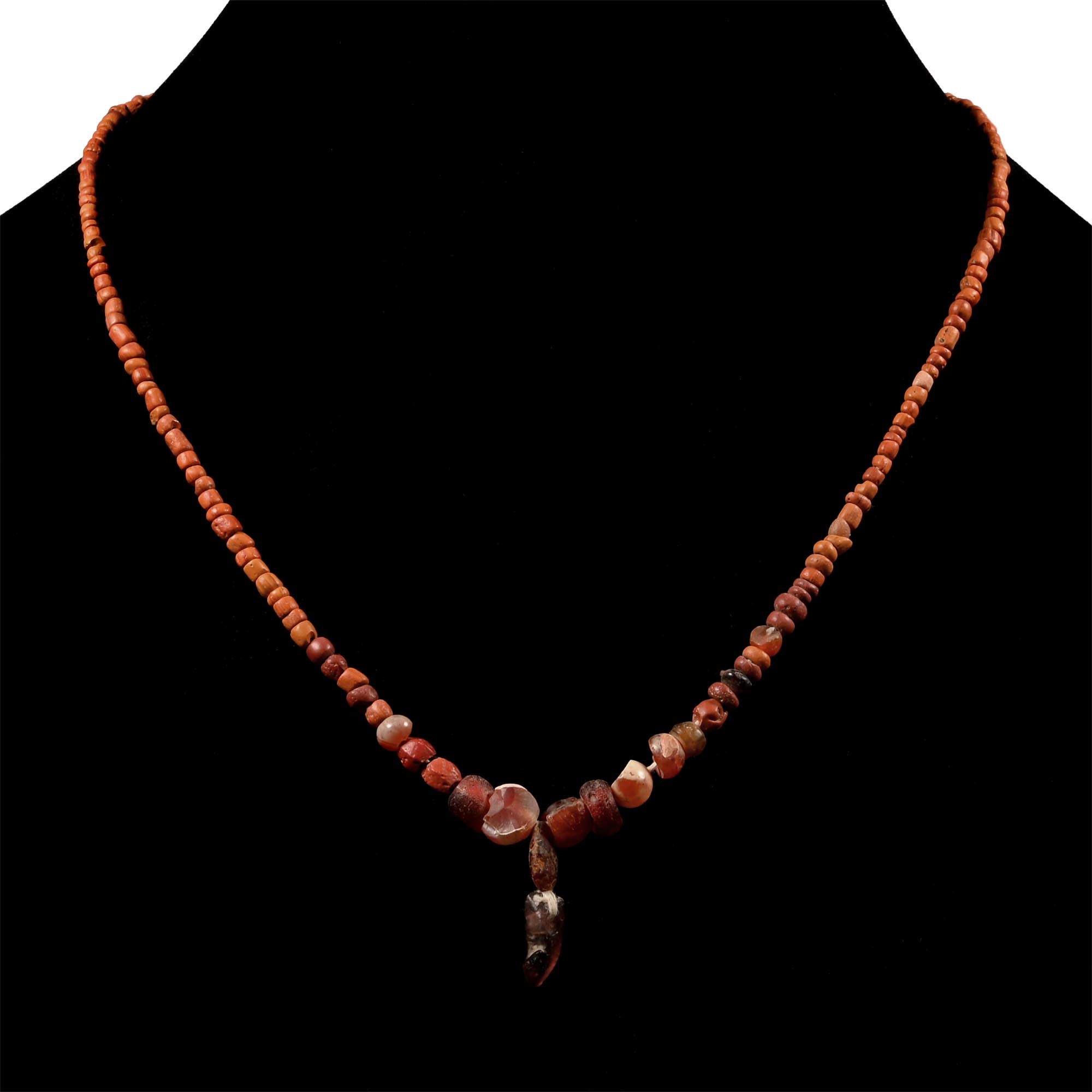 Western Asiatic Glass and Stone Bead Necklace String