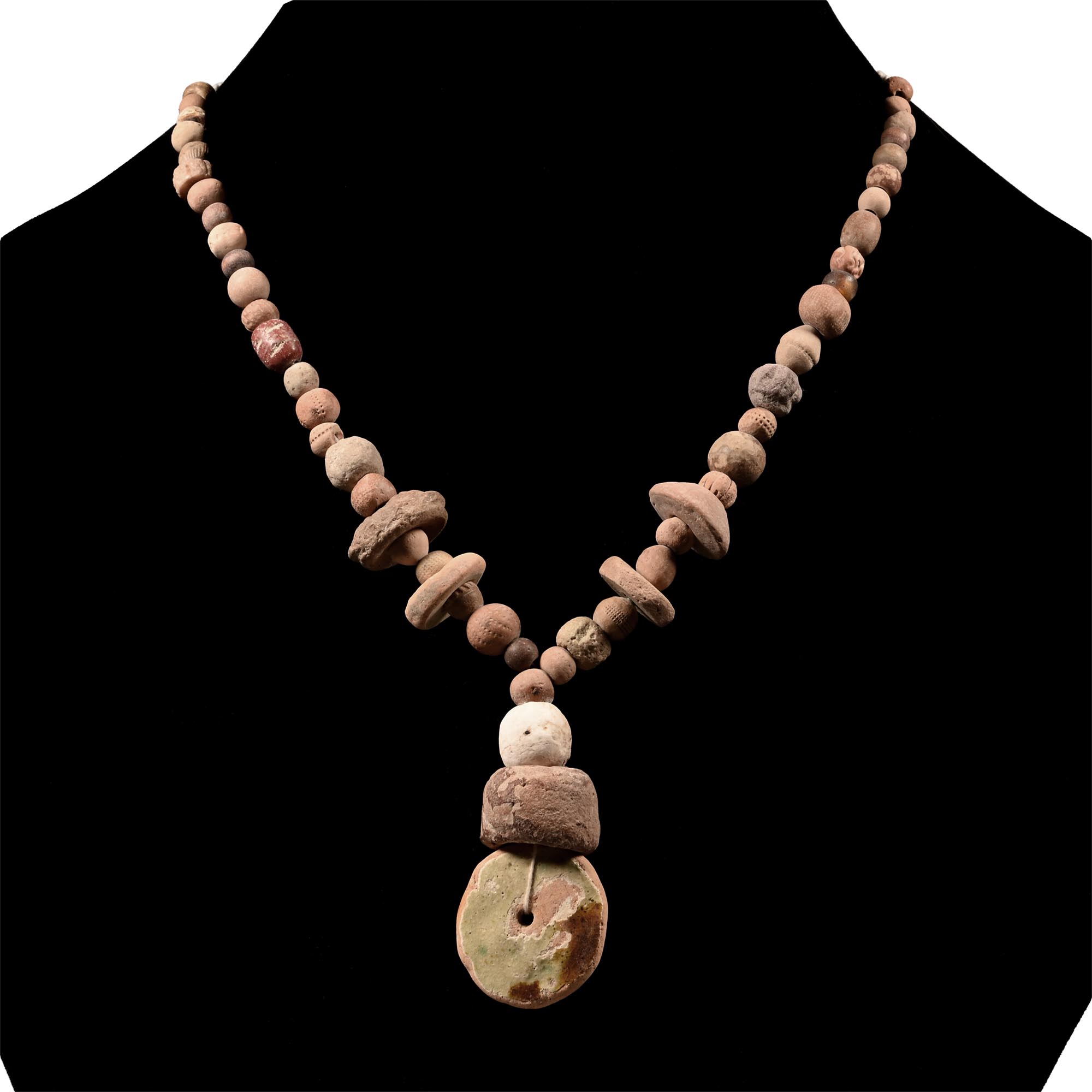 Western Asiatic Ceramic Bead Necklace String