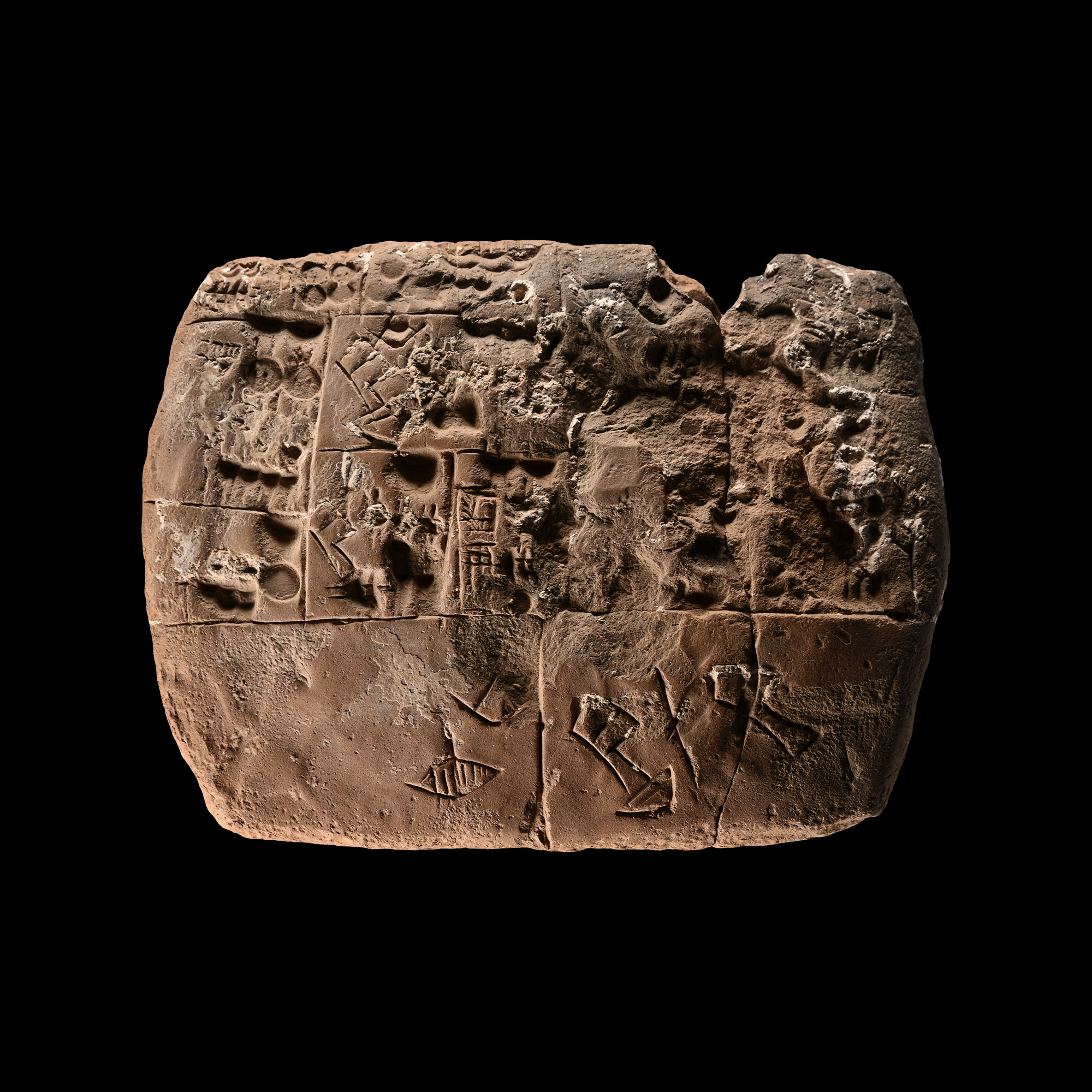 Proto-Sumerian Terracotta Pictographic Tablet