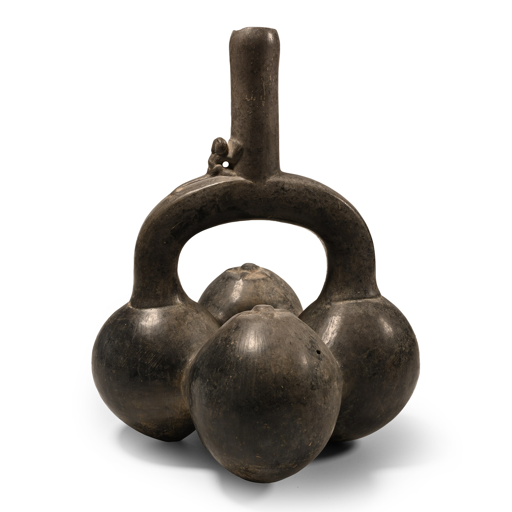 Pre-Columbian Black Ware Stirrup Jar