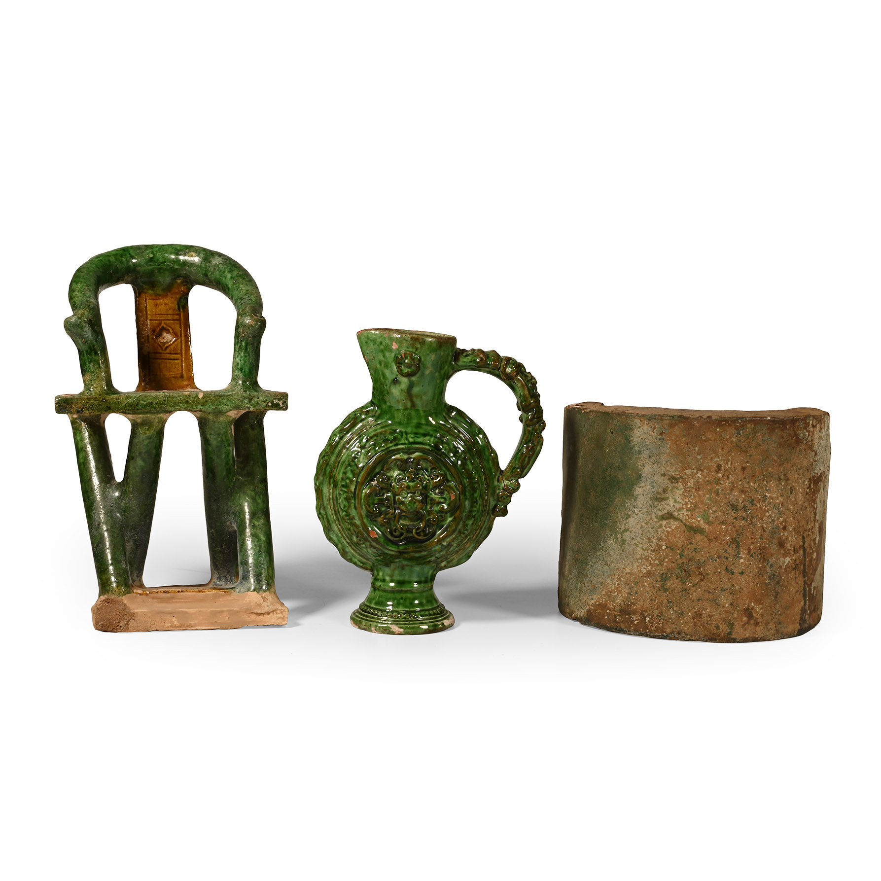 Chinese Green Glazed Terracotta Artefact Collection