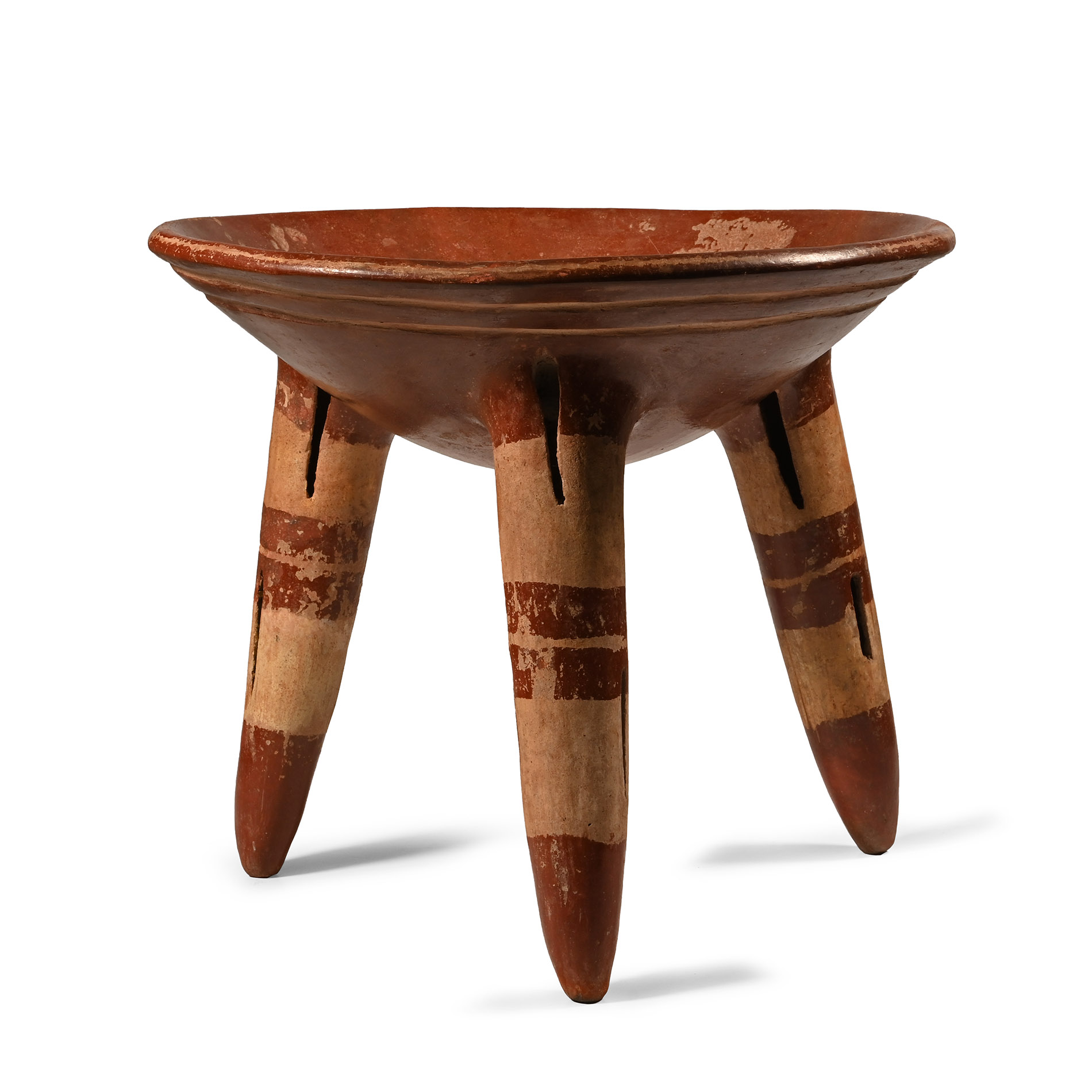Large Pre Columbian Chupicuaro Rattle-Legged Tripod Bowl