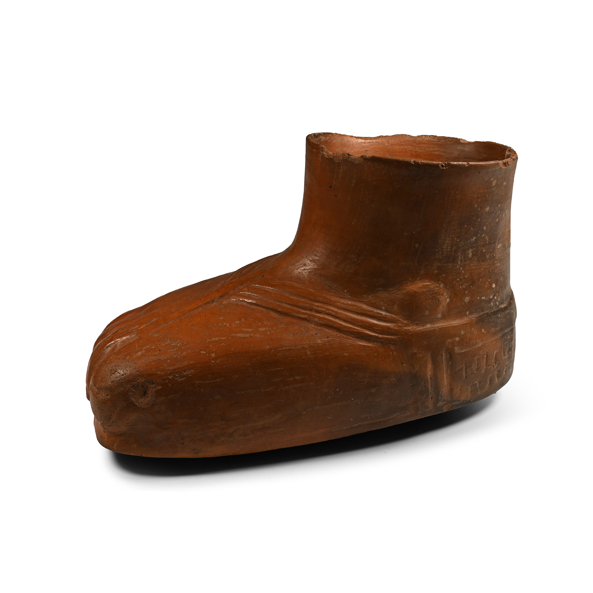 Pre-Columbian Chupicuaro Life-Size Foot-Shaped Red Ware Vessel