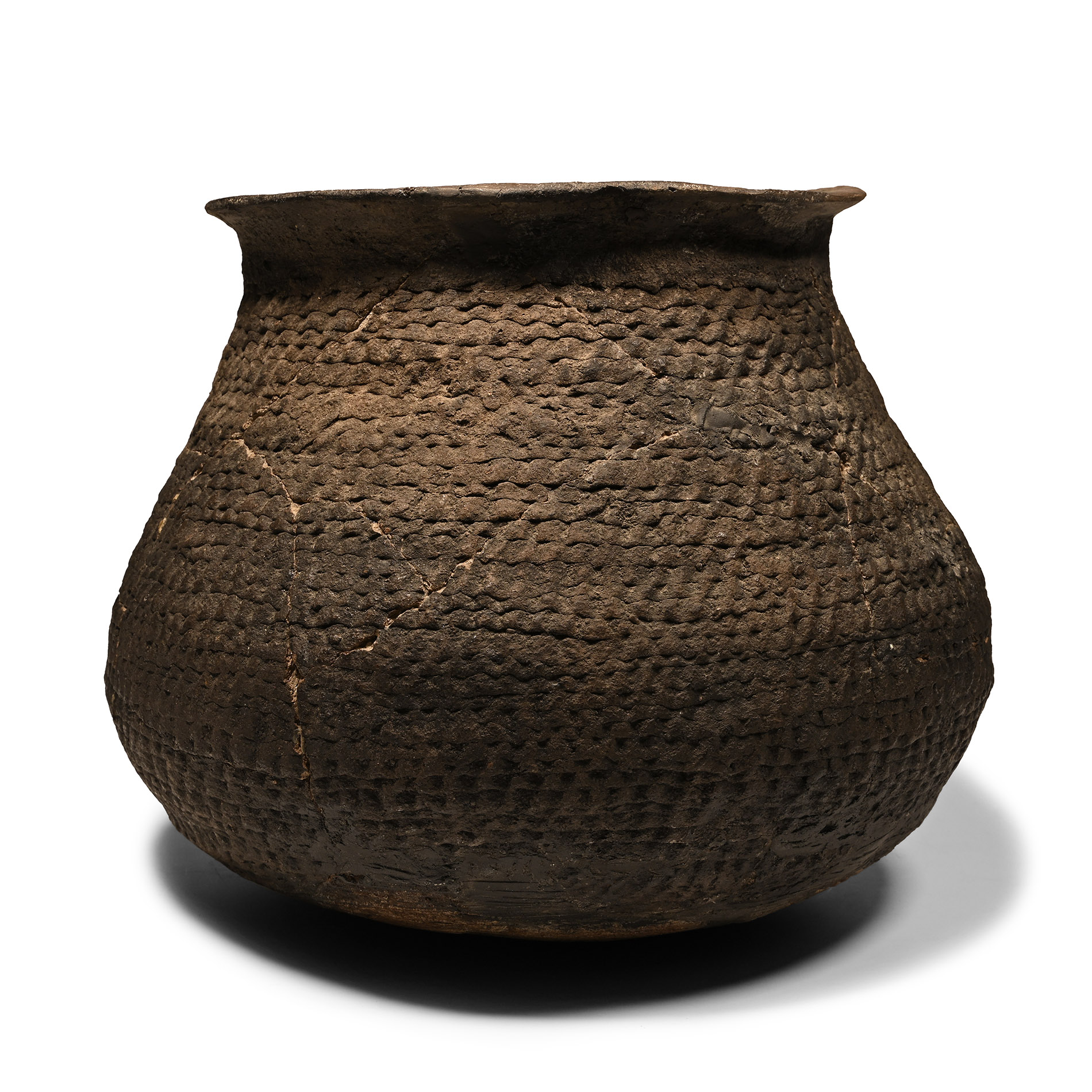 Large Pre Columbian Puebloan Anasazi Black Ware Ancestral Bowl