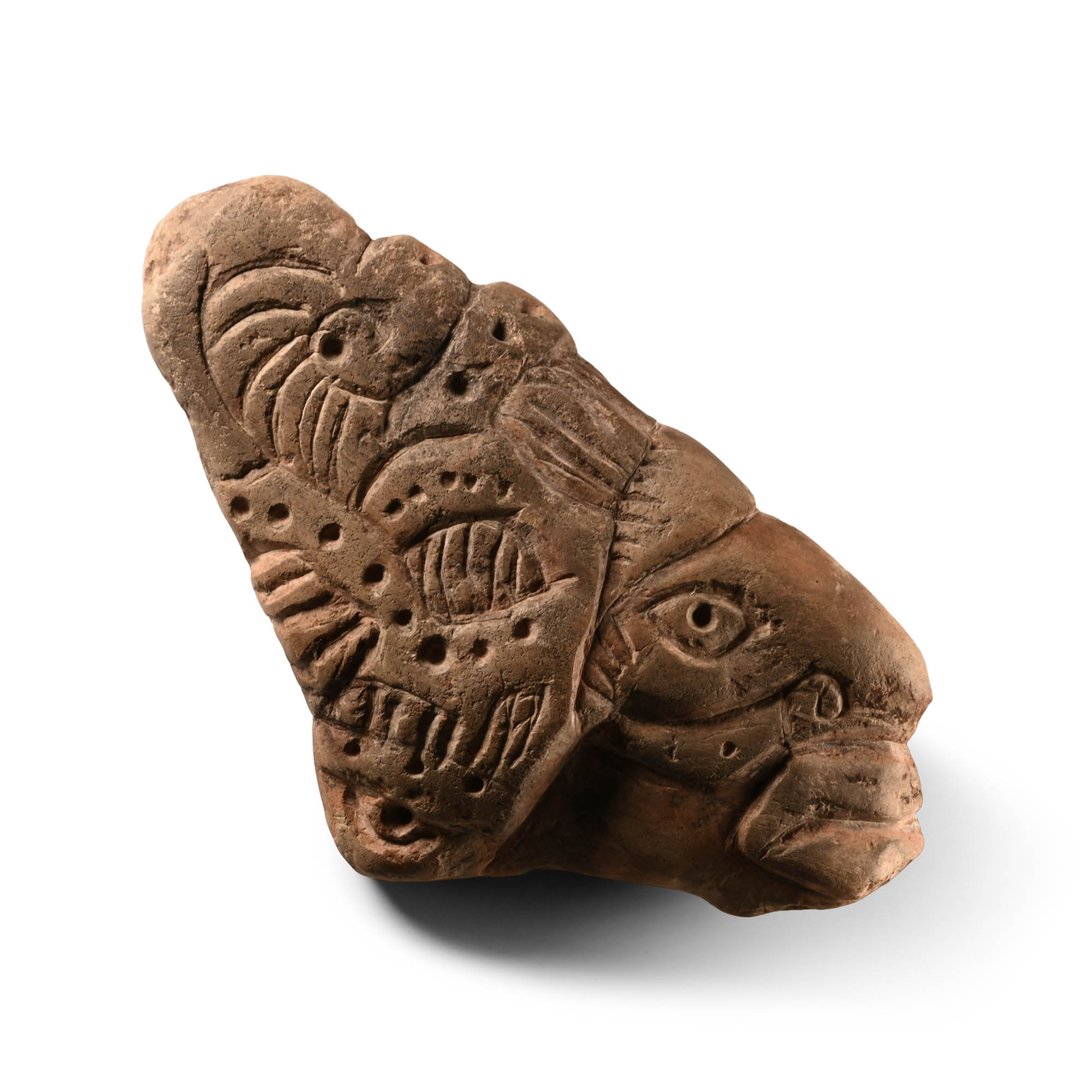 Pre-Columbian Maya Stone Plaque with Figure