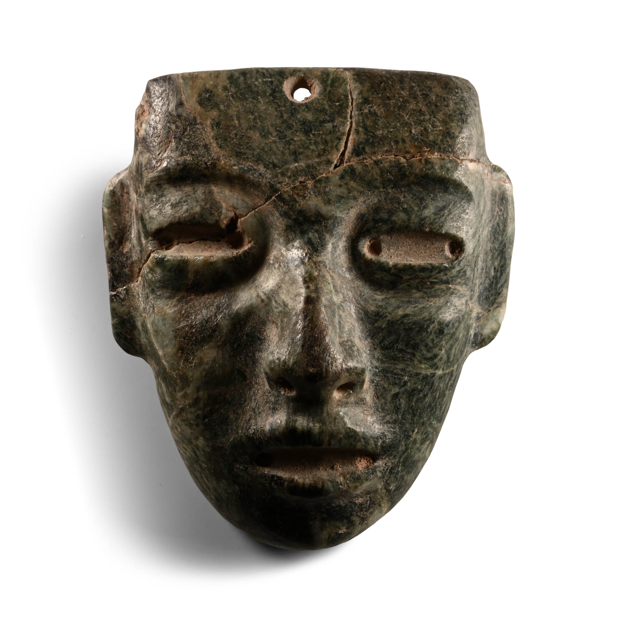 Mesoamerican Teotihuacan Jadeite Mask