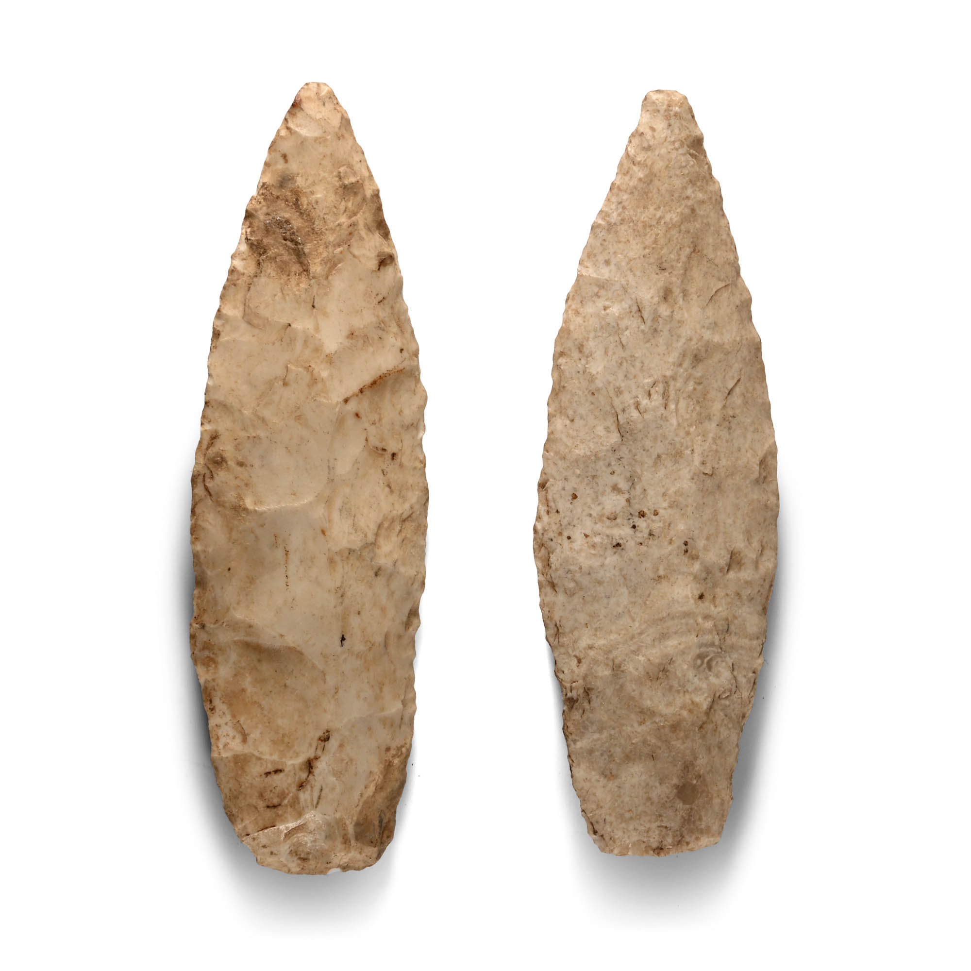 Native American Leaf-Shaped Stone Arrowhead Group