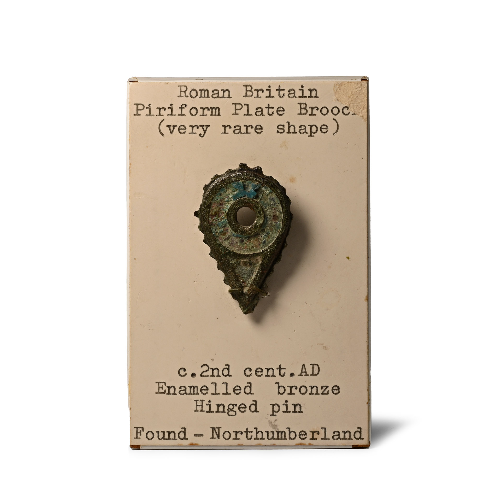 Romano-British 'Hattatt' Enamelled Bronze Plate Brooch
