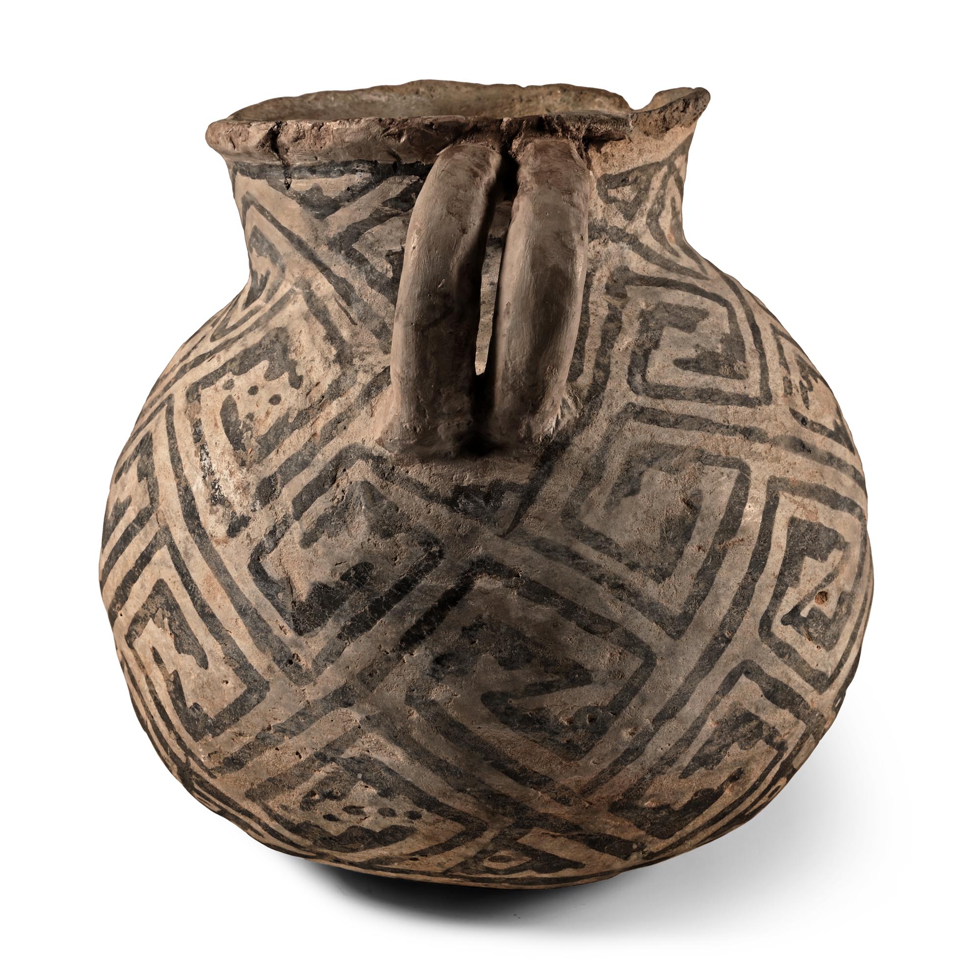 Native American Anasazi Painted White Ware Jug