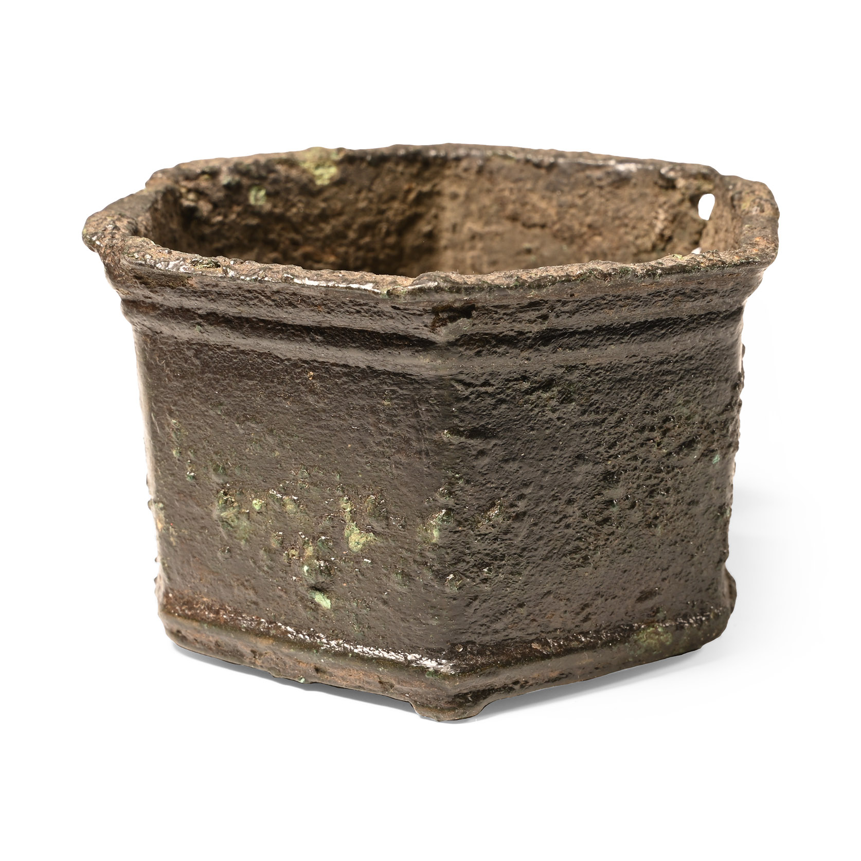 Byzantine Hexagonal Bronze Censer Base