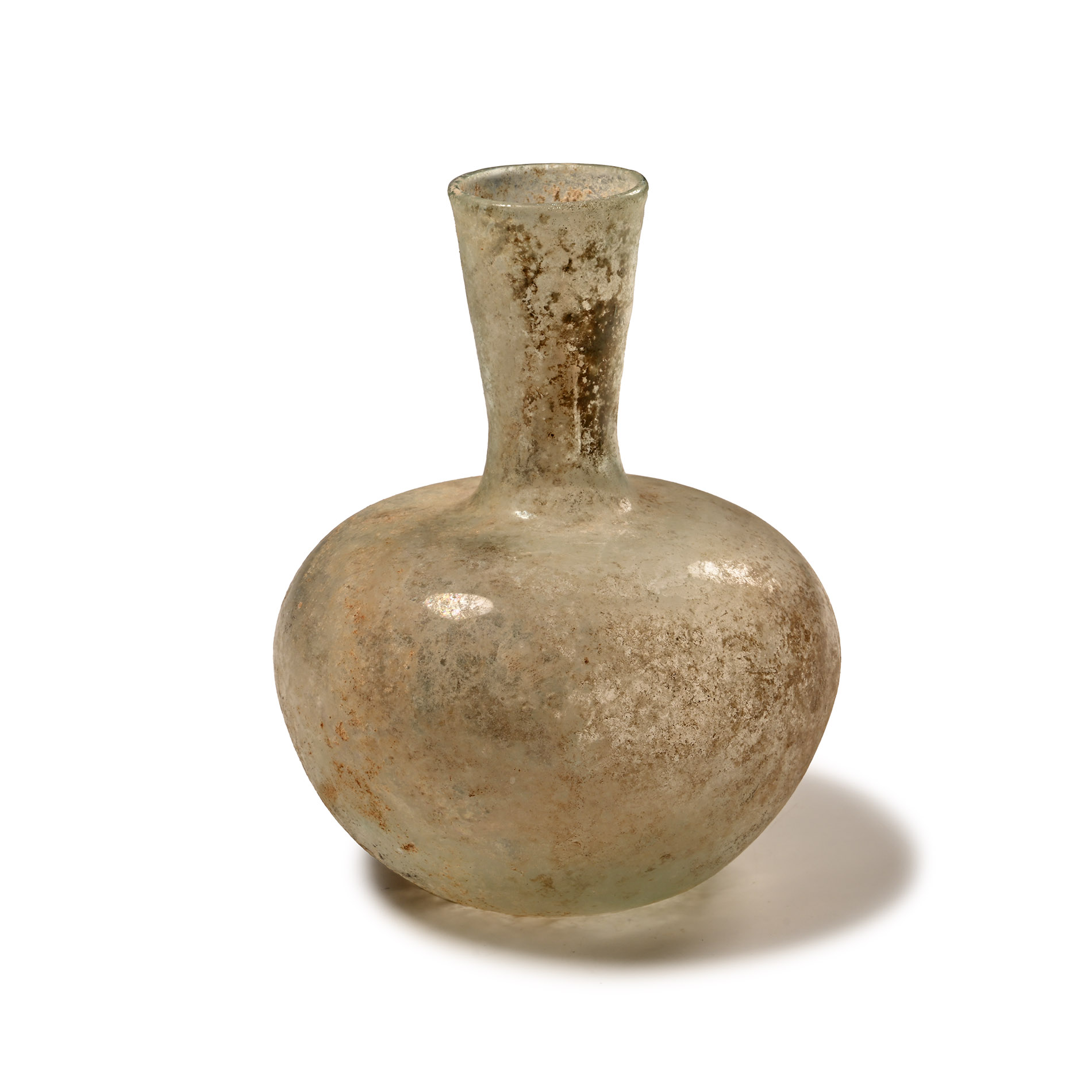 Roman Glass Bottle with Tapering Neck