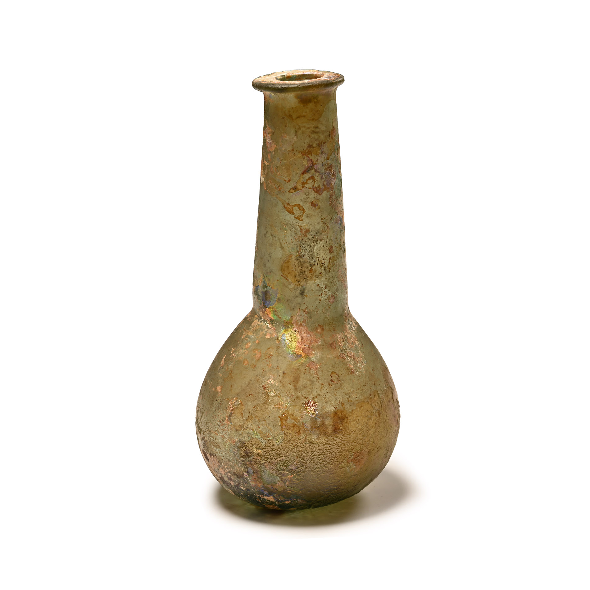 Roman Glass Bottle with Tubular Neck