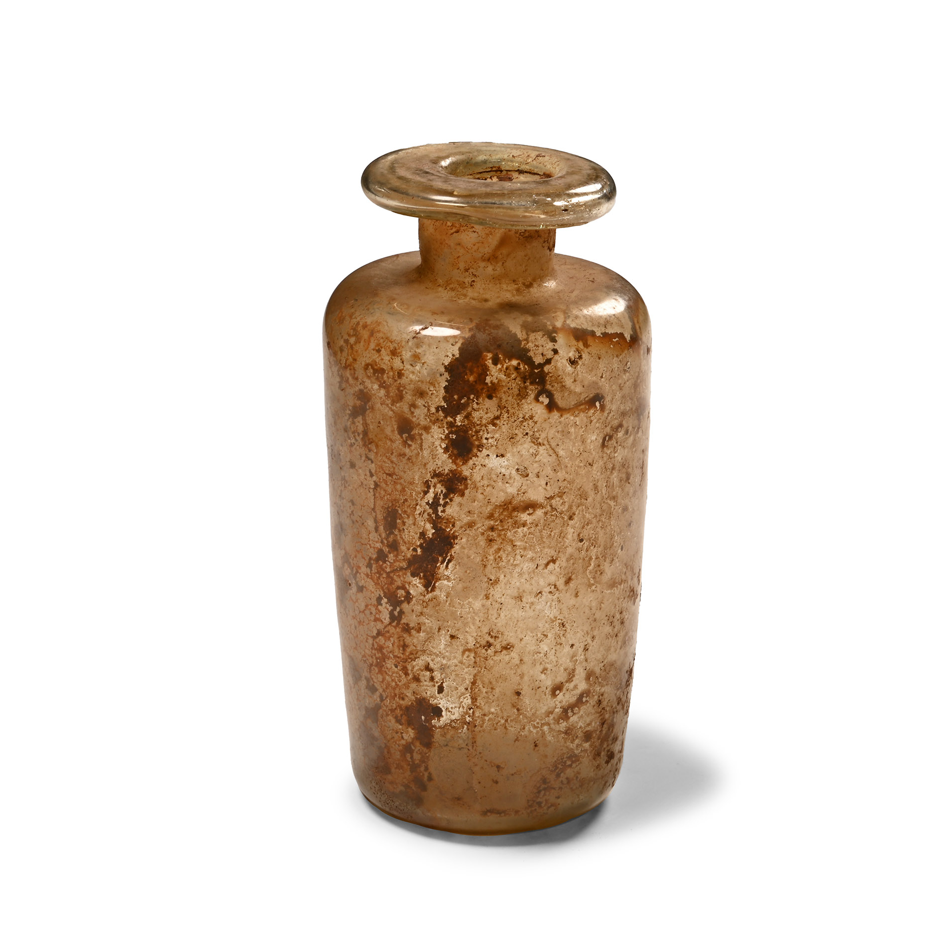 Roman Glass Bottle with Short Neck