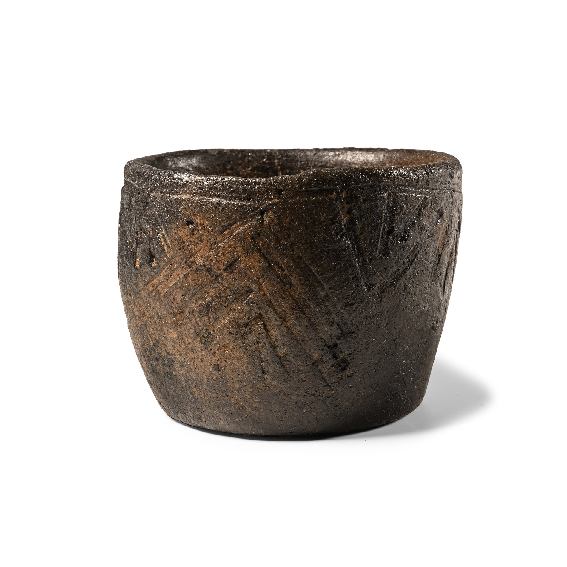 Stone Age Corded Ware Decorated Ceramic Vessel