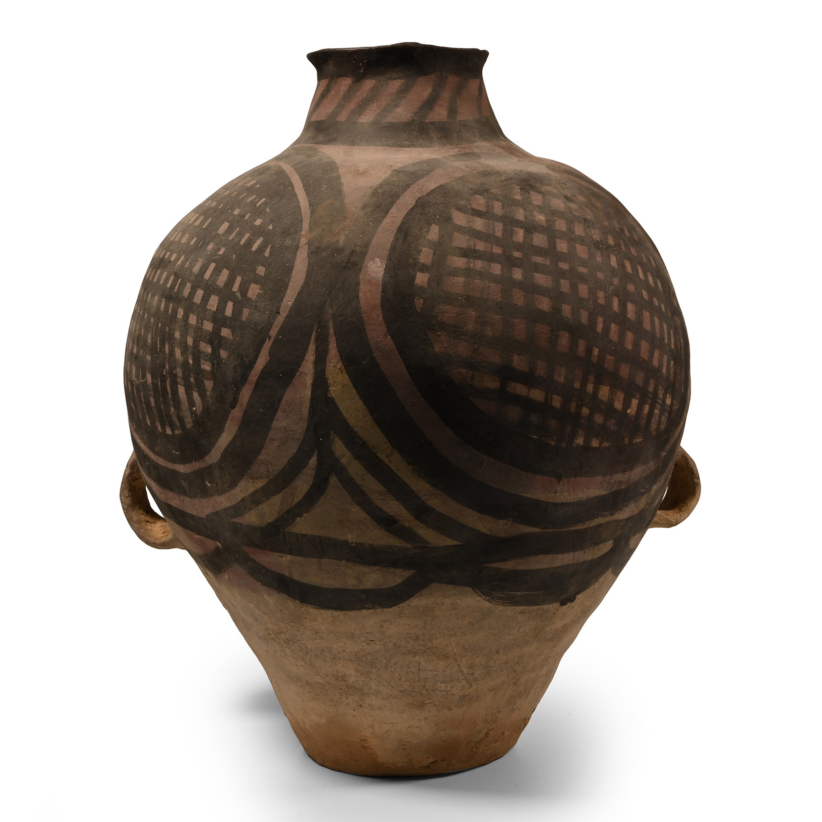 Large Chinese Painted Terracotta Storage Jar