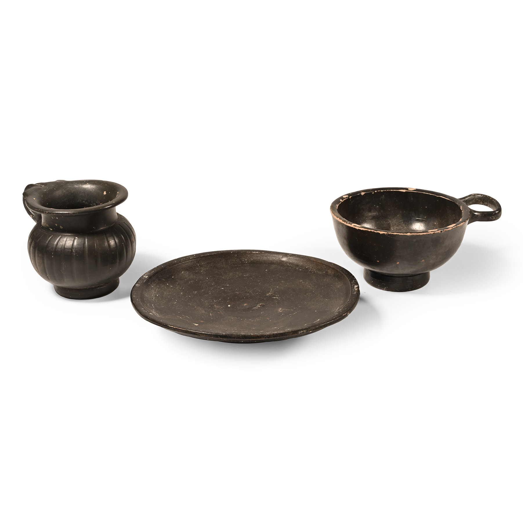 Greek Black Ware Vessel Group