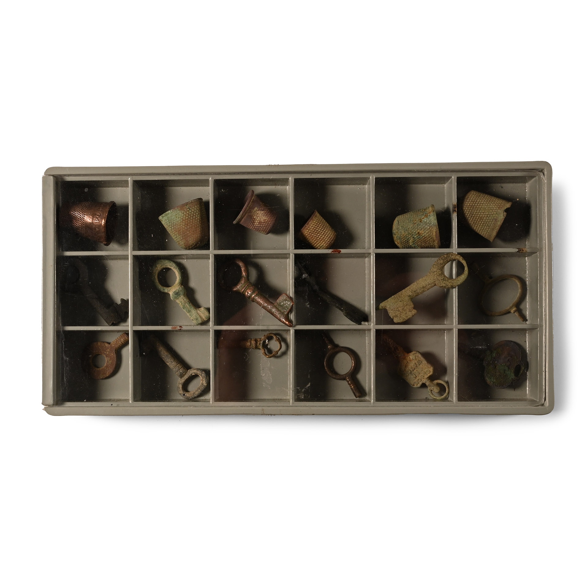 Post Medieval Bronze Key and Thimble Collection