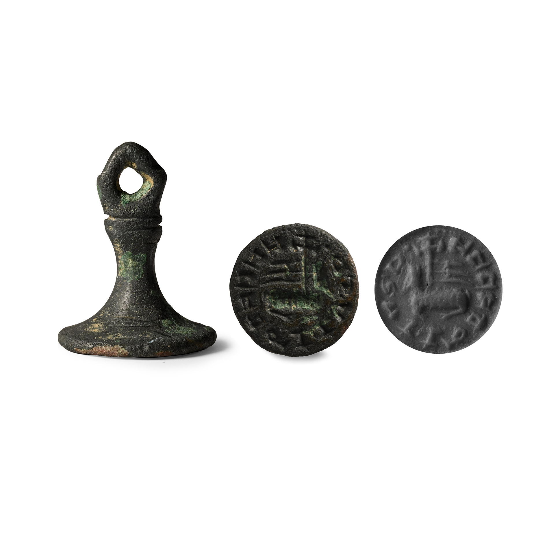 Medieval Bronze Seal Matrix with Lamb of God