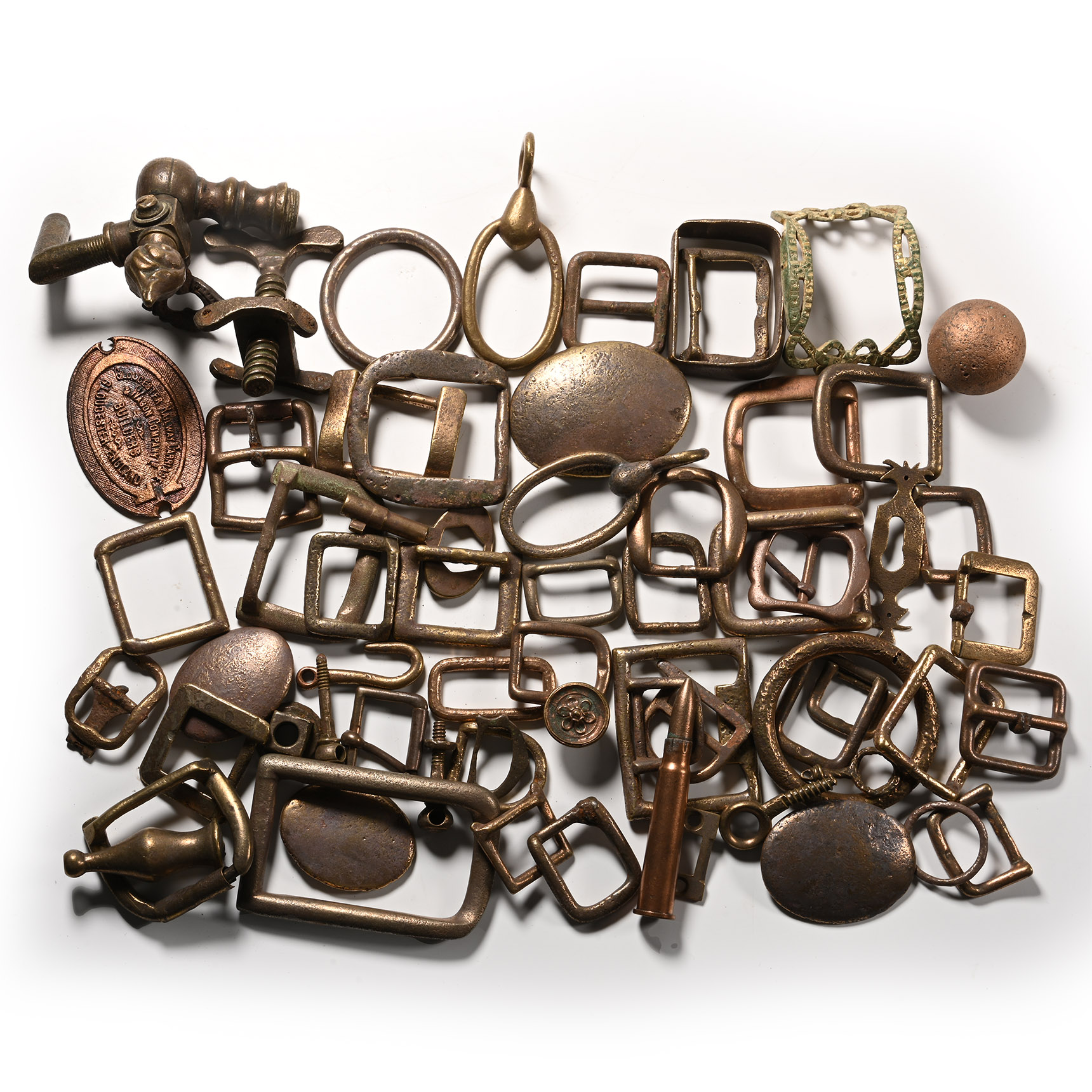 Post Medieval Cleaned and Conserved Bronze Artefact Group