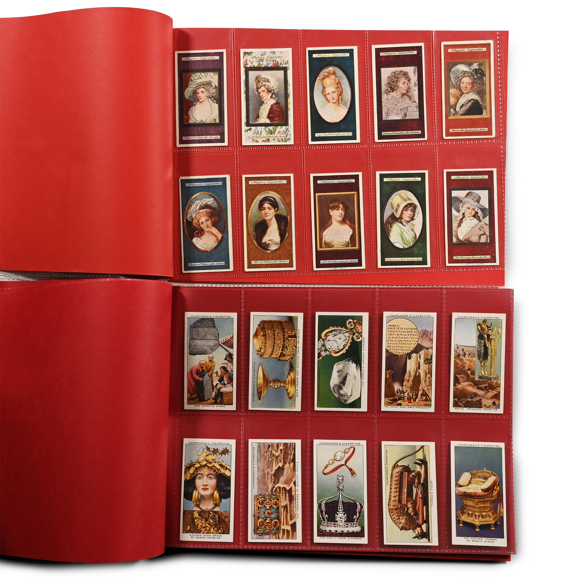 Post Medieval Framed Monarchs Cigarette Cards and 129 Others in Three Folders