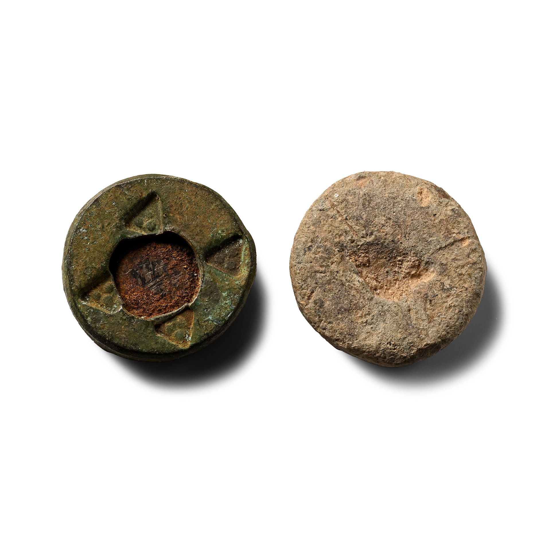 Viking Bronze and Lead Gaming Piece Group