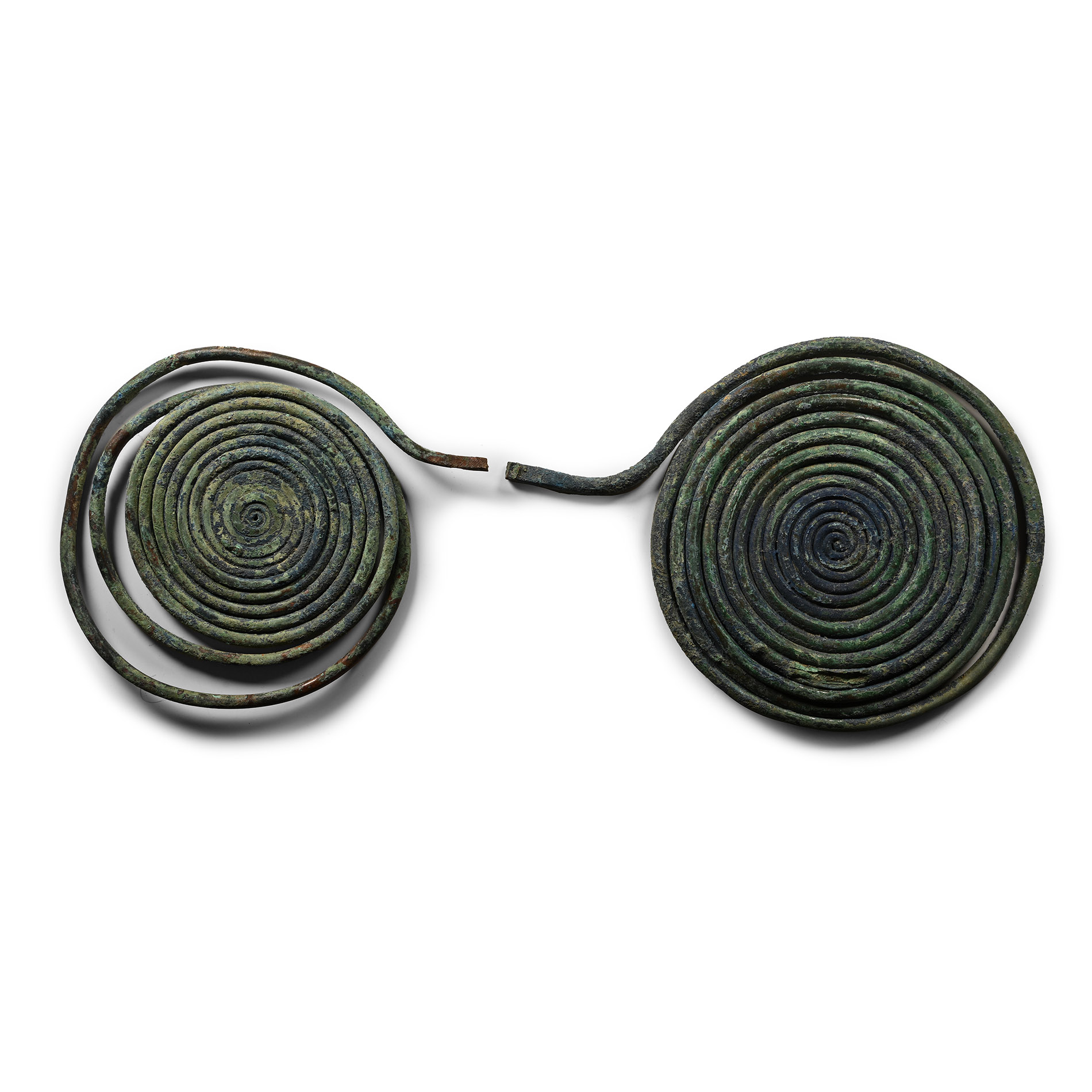 Large Bronze Age Brooch Spiral Pair