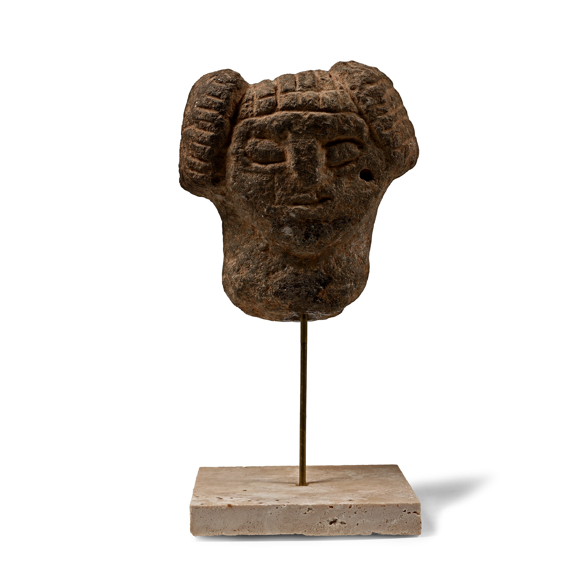 Phoenician-Iberian Stone Head of a Lady