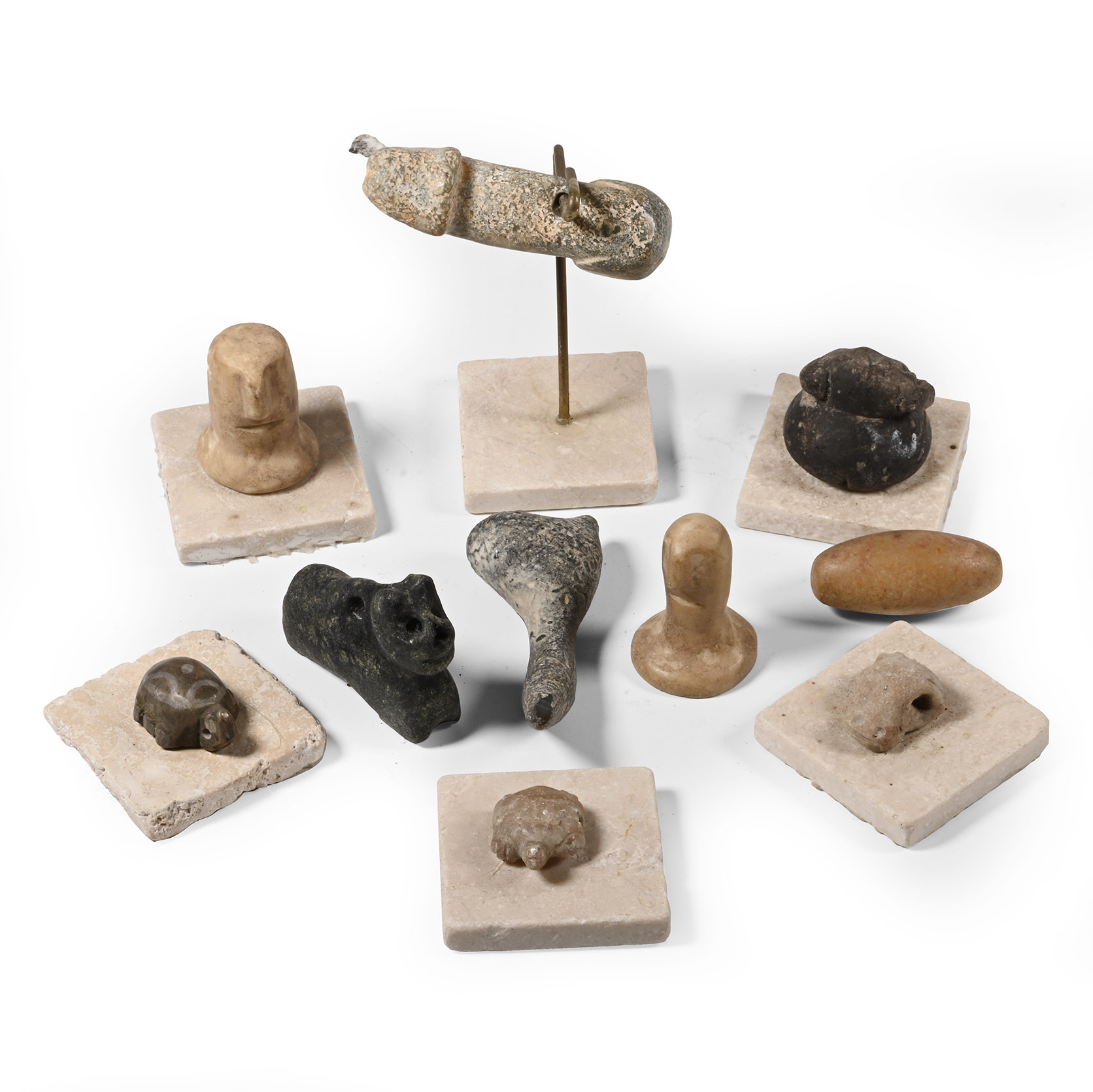 Western Asiatic Stone Idol and Other Artefact Group