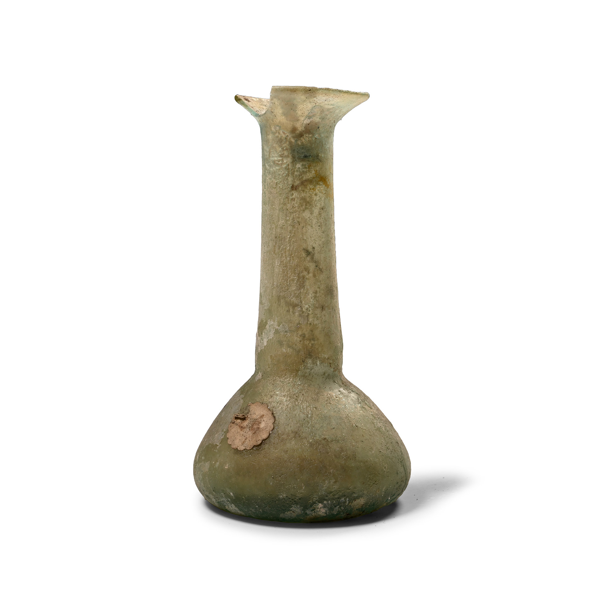 Roman Green Glass Flask