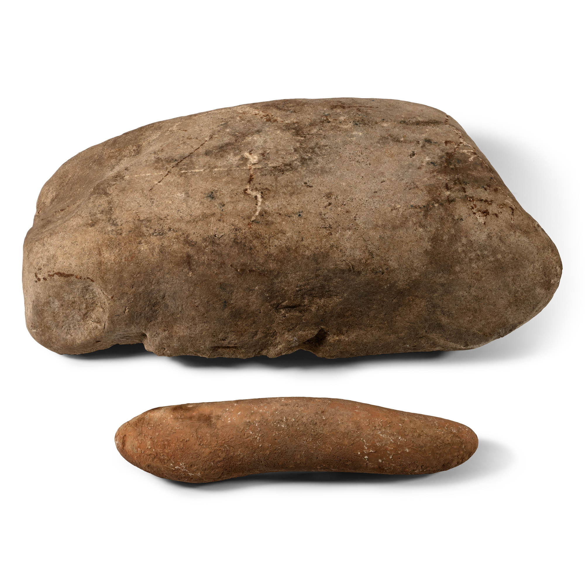 Native American Smoothing Stone Pair