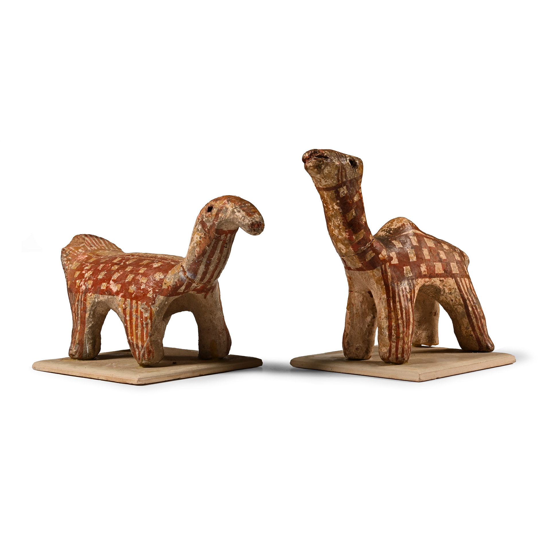 Painted Terracotta Animal Group