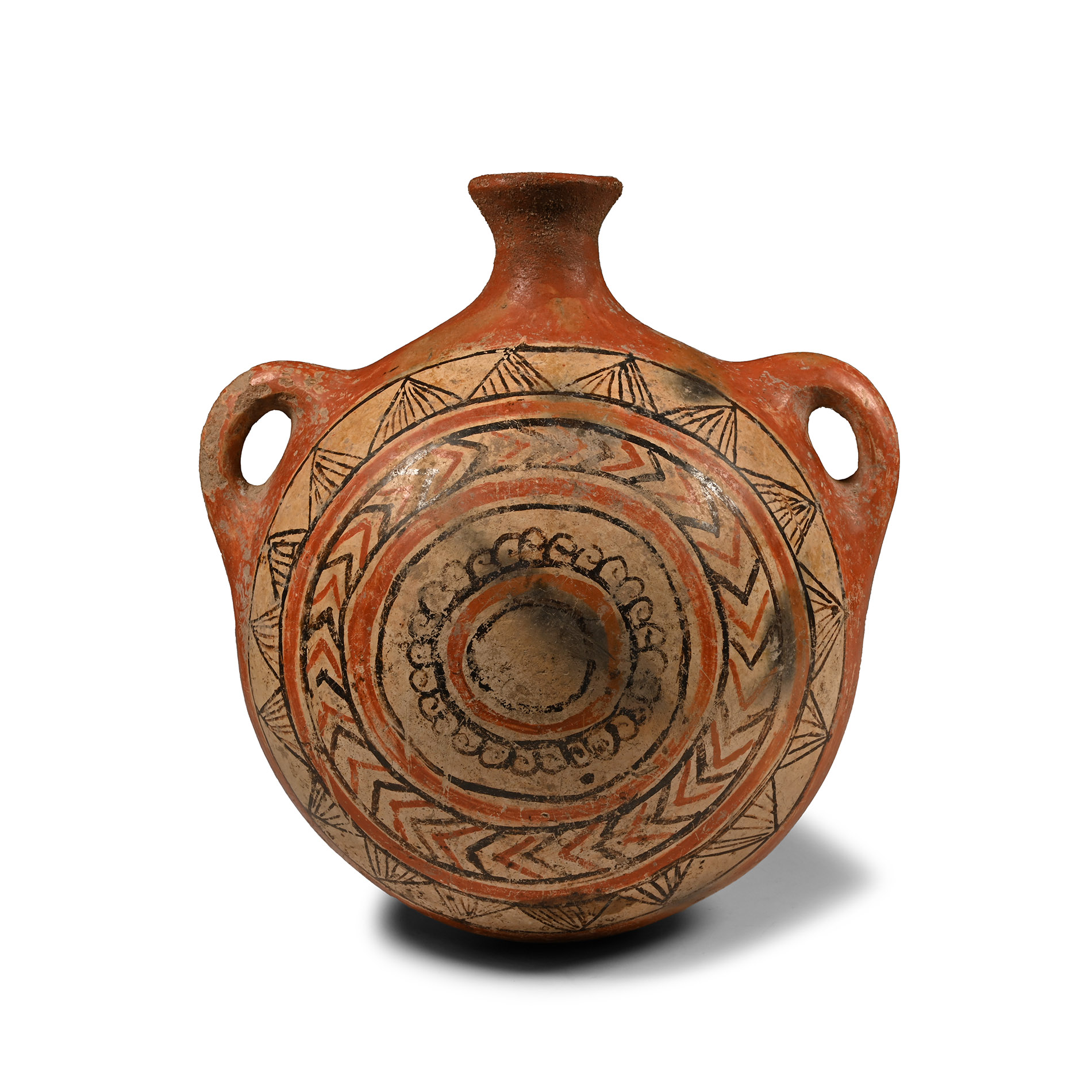 Western Asiatic Painted Terracotta Two-Handled Flask