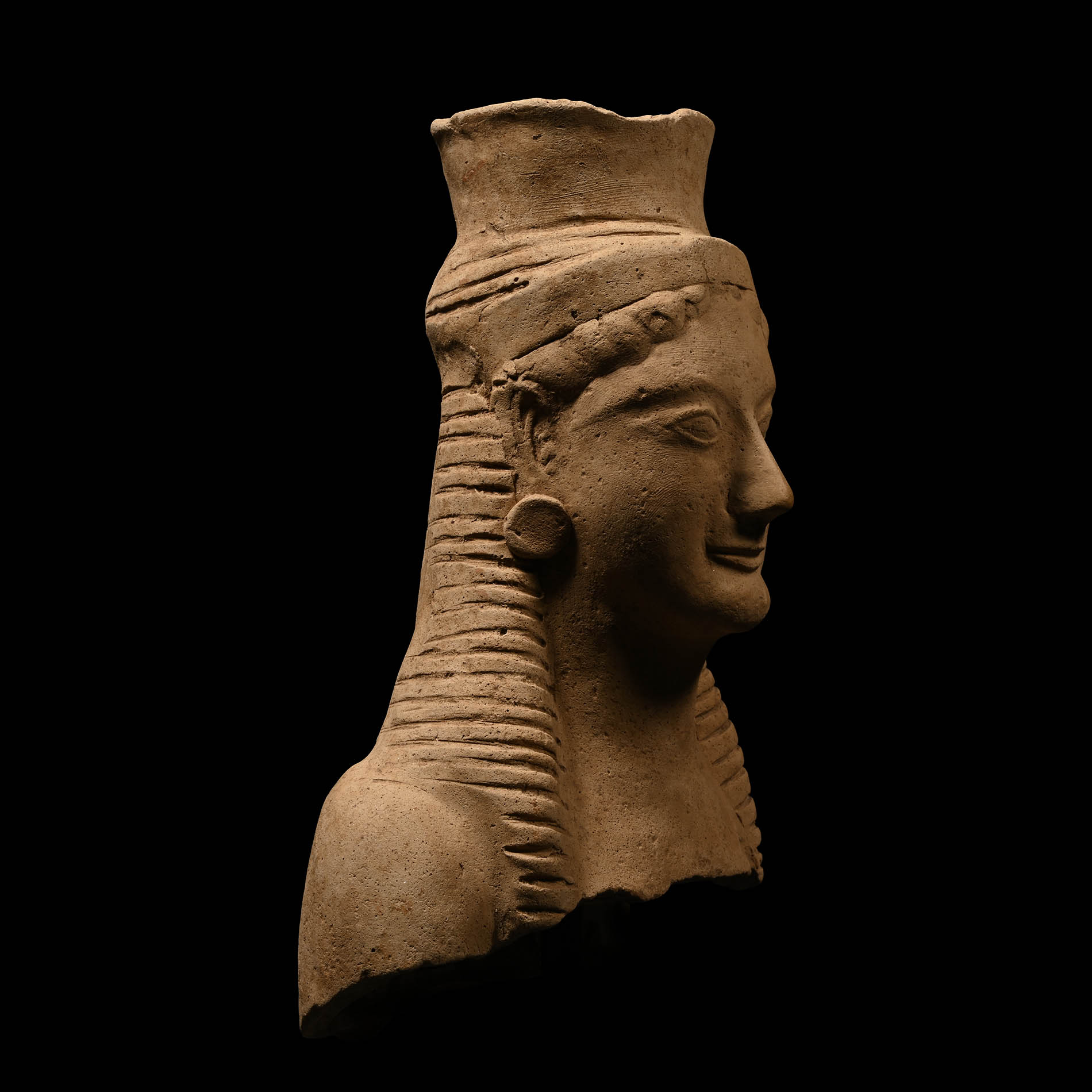 Greek Terracotta Female Bust