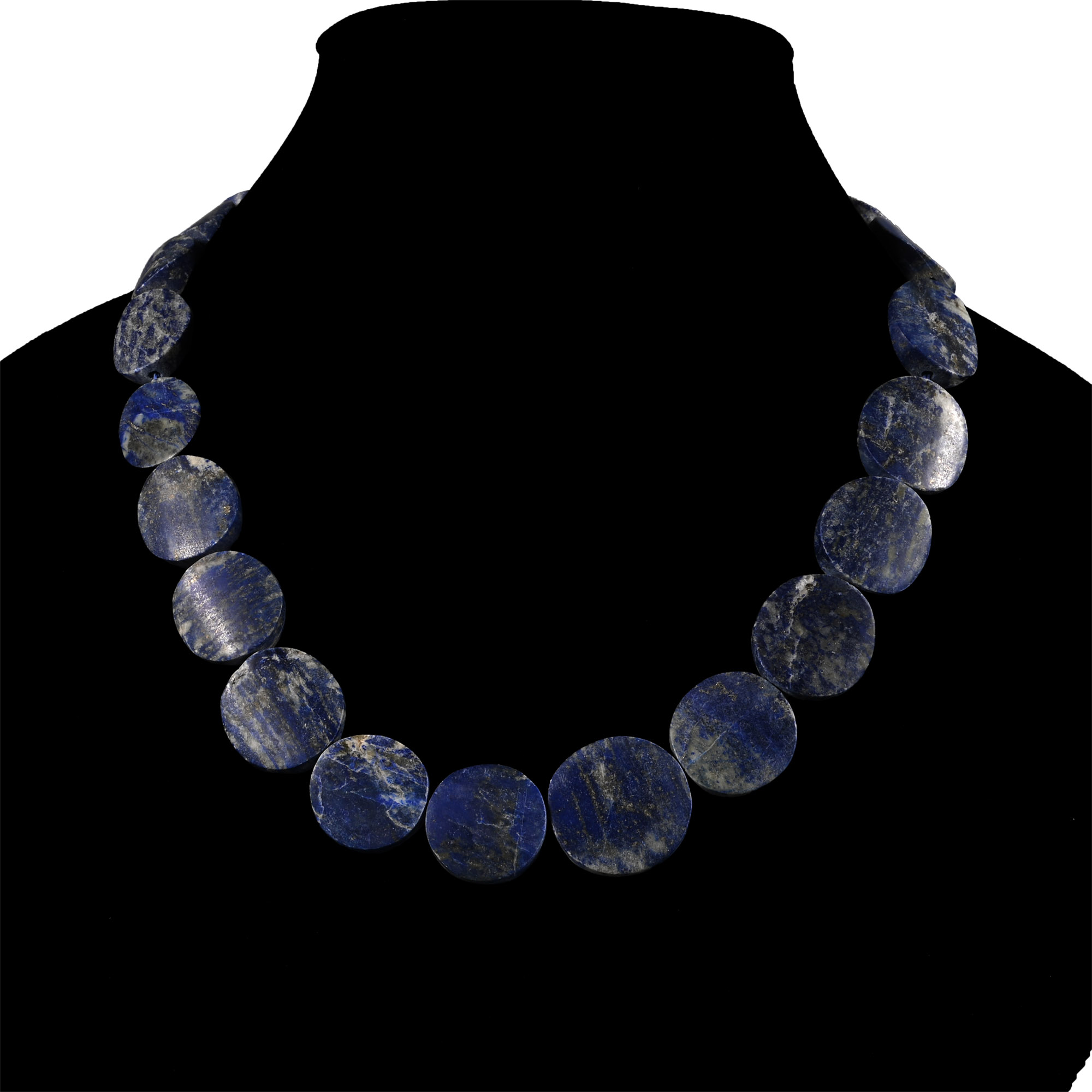 Bactrian Style Lapis Lazuli Large Bead Necklace